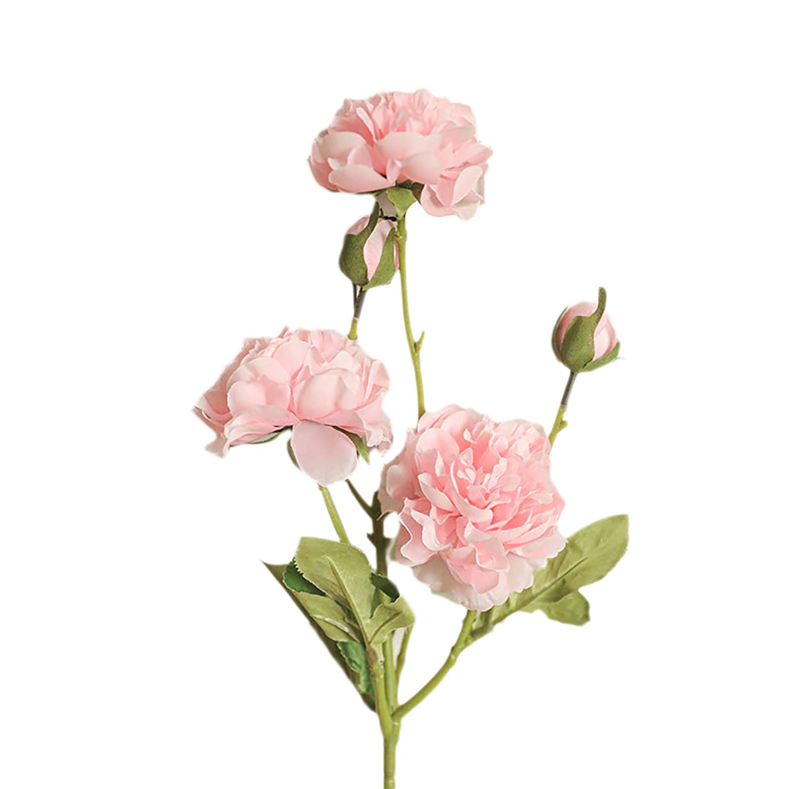 Artificial Peony Fake Flowers UV Resistant Outdoor Plants - DIY Farmhouse Home Decor for Hanging Planters, Garden, Cemetery, Kitchen (Pink) | Perfect for Patio, Wedding Centerpieces & Indoor Greenery