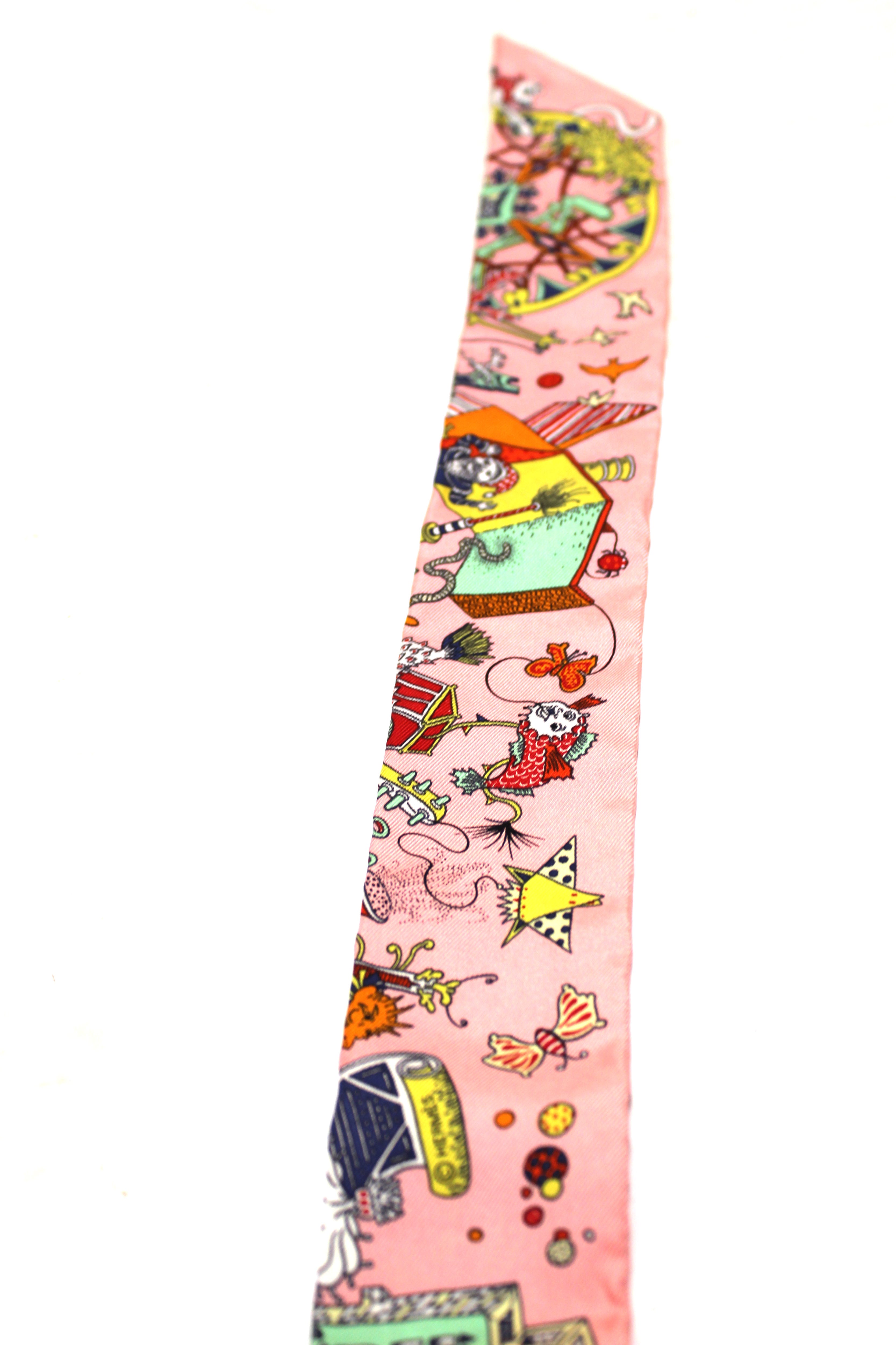 Authentic Hermes Silk Scarf - La Folle Parade Rose Malabar Twilly | Luxury Fashion Accessory for Women | Perfect for Gifts, Parties & Special Occasions