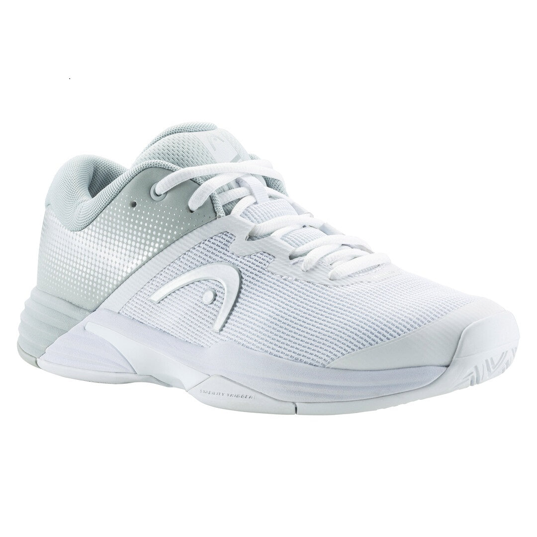 Head Revolt Evo 2.0 Women's Tennis Shoes - Lightweight & Supportive White/Grey Athletic Shoes for Women | Perfect for Court Play, Training & Casual Wear