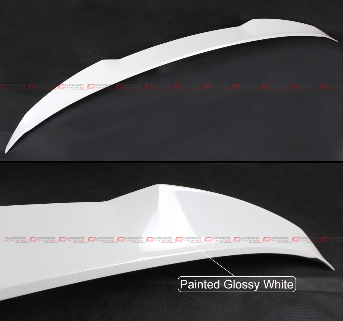 JDM Sleek Style Trunk Lid Spoiler Painted White Pearl for 2018-2021 Honda Accord - Enhance Your Car's Aerodynamics & Style for Daily Driving & Performance