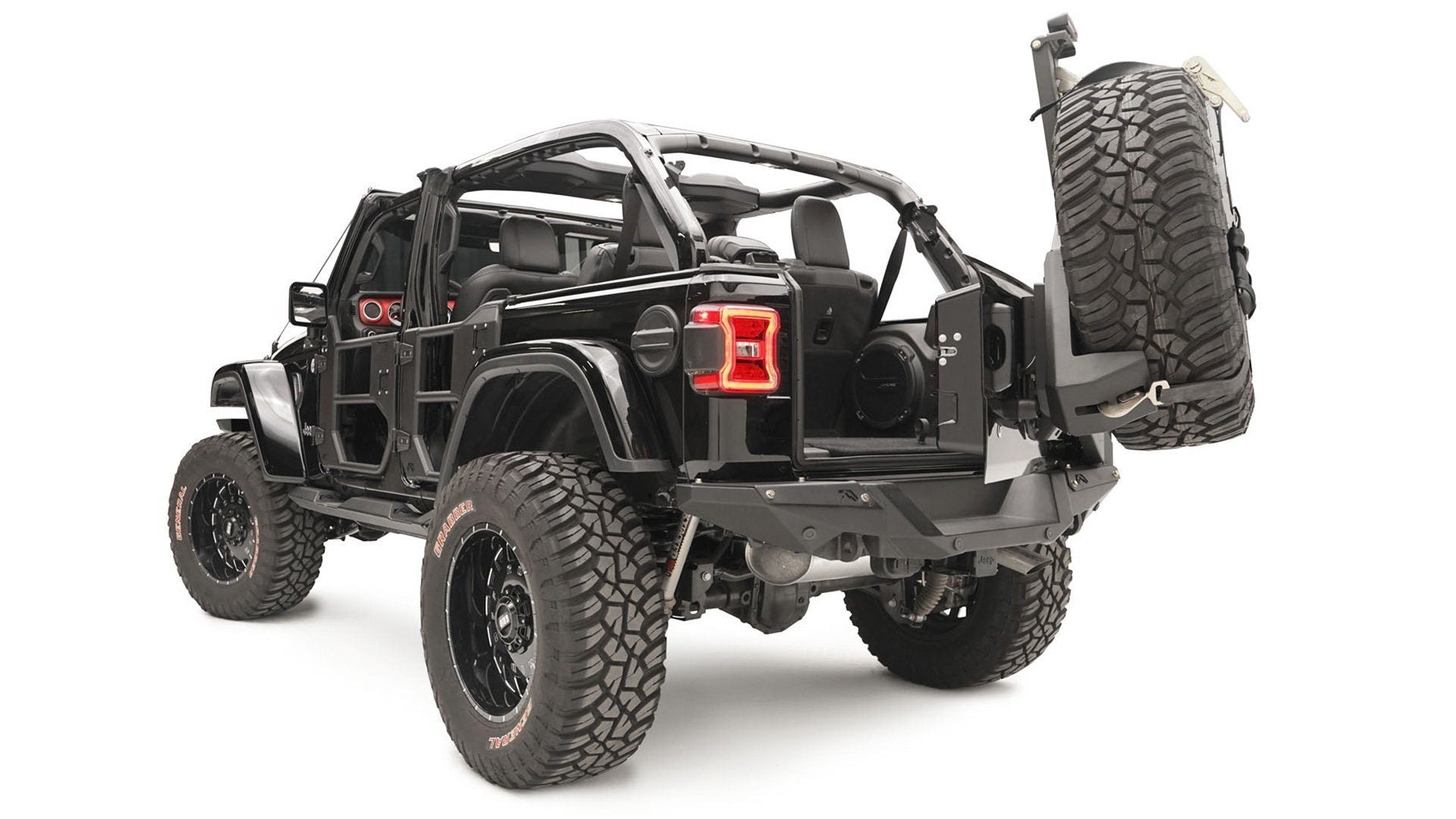 18-22 Jeep JL Slant Back Tire Carrier - Heavy Duty Spare Tire Mount for Off-Road & Overlanding Adventures
