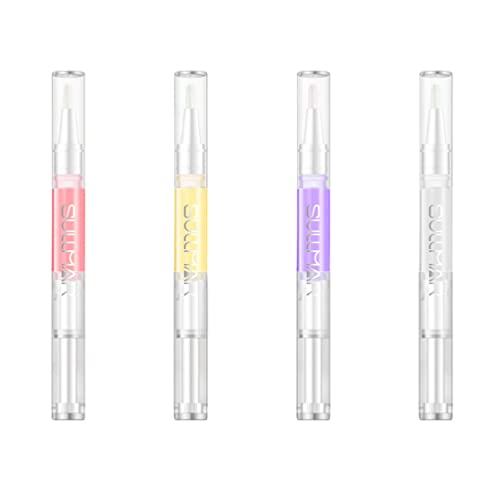 Lurrose 4 Pack Cuticle Oil Pen - Nail Revitalizing & Strengthening Treatment with Vitamin E - 2ml Nail Care for Dry, Brittle Nails - Perfect for Manicures, Pedicures & At-Home Nail Care Routine