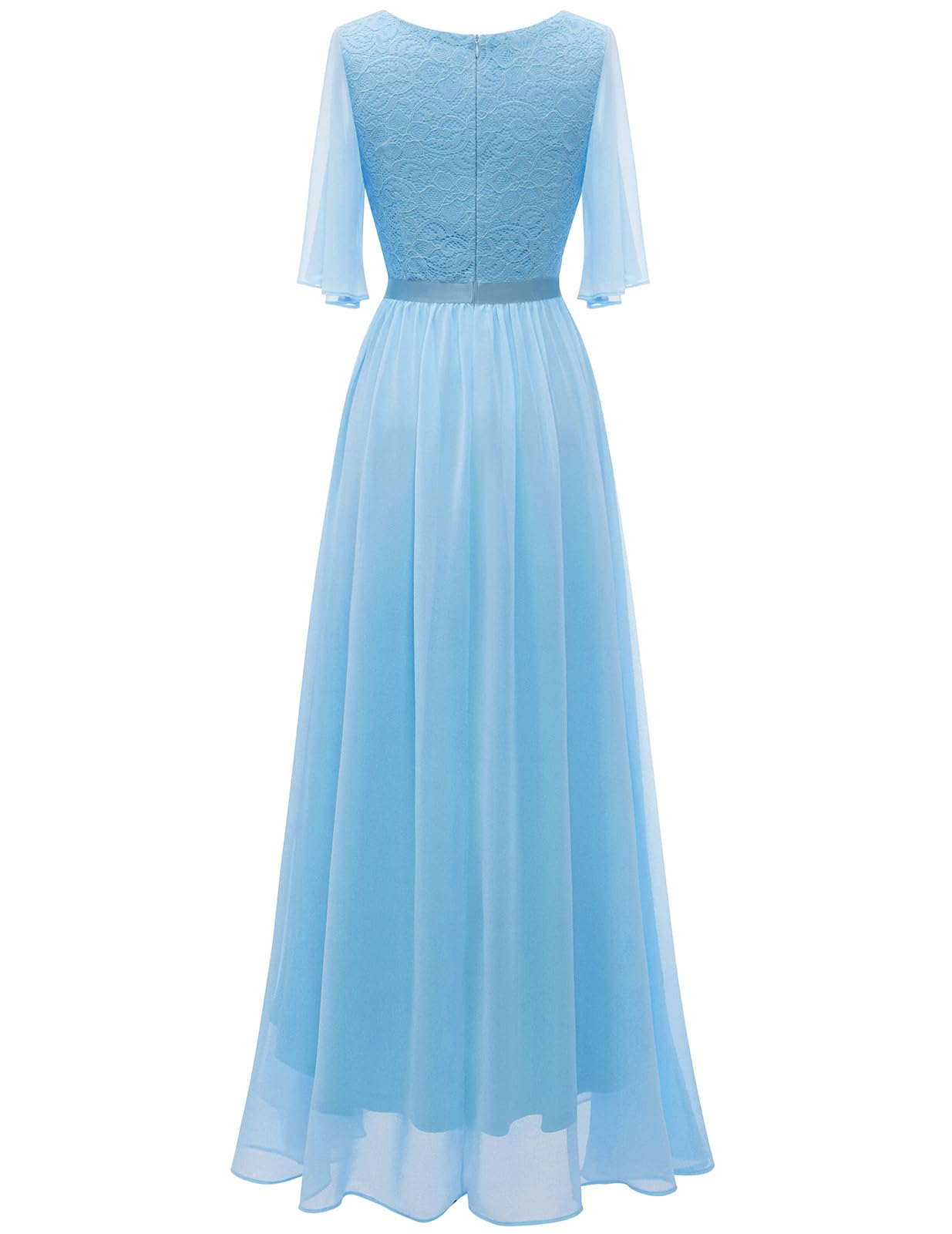 Elegant Lace Bridesmaid Dress for Women - Formal Evening Gown Chiffon Wedding Guest Dress for Prom, Parties & Special Occasions
