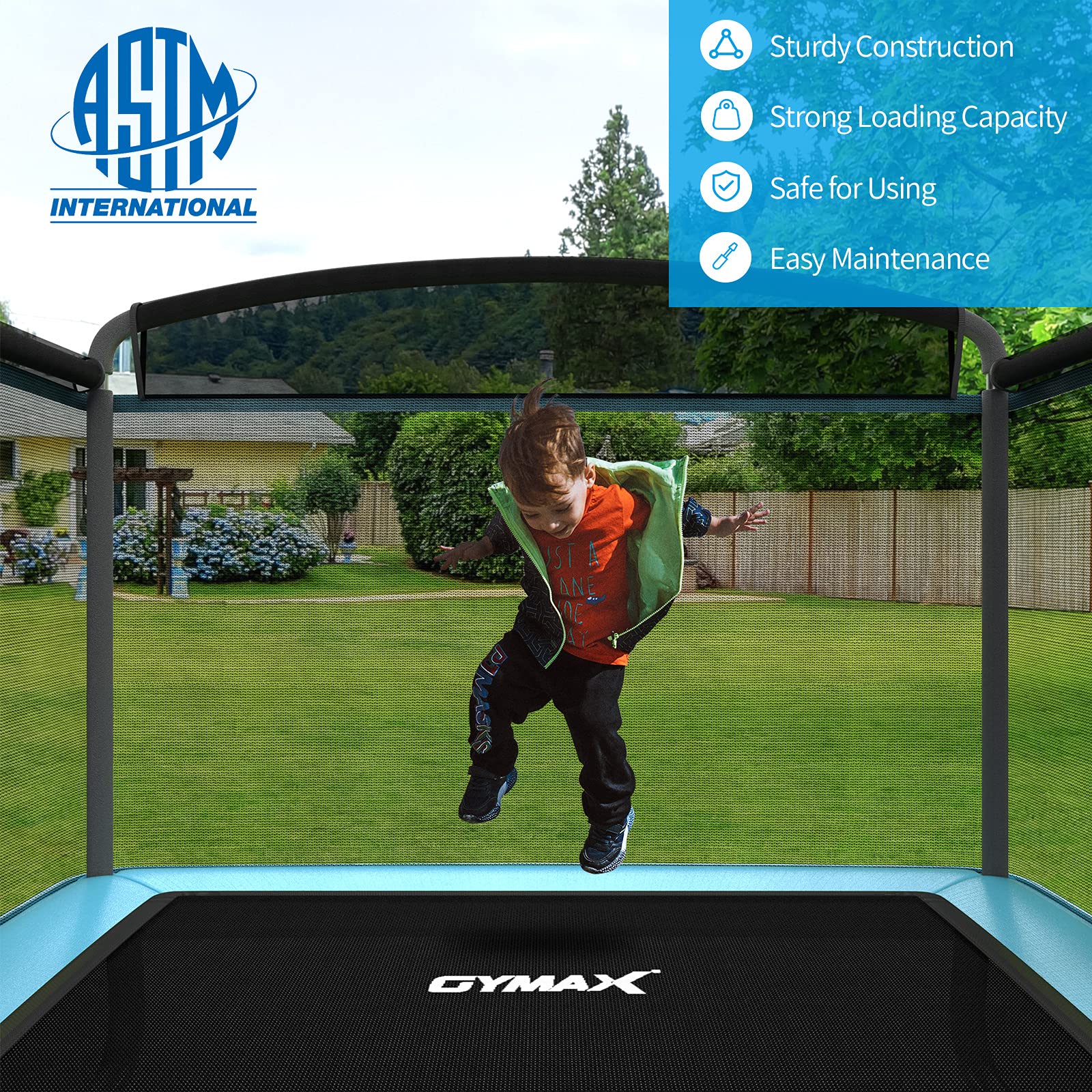 GYMAX 6FT Kids Trampoline with Swing & Safety Enclosure Net - ASTM Approved Indoor/Outdoor Toddler Trampoline for Boys & Girls - Perfect for Backyard Play, Birthday Gifts, and Preschool Exercise