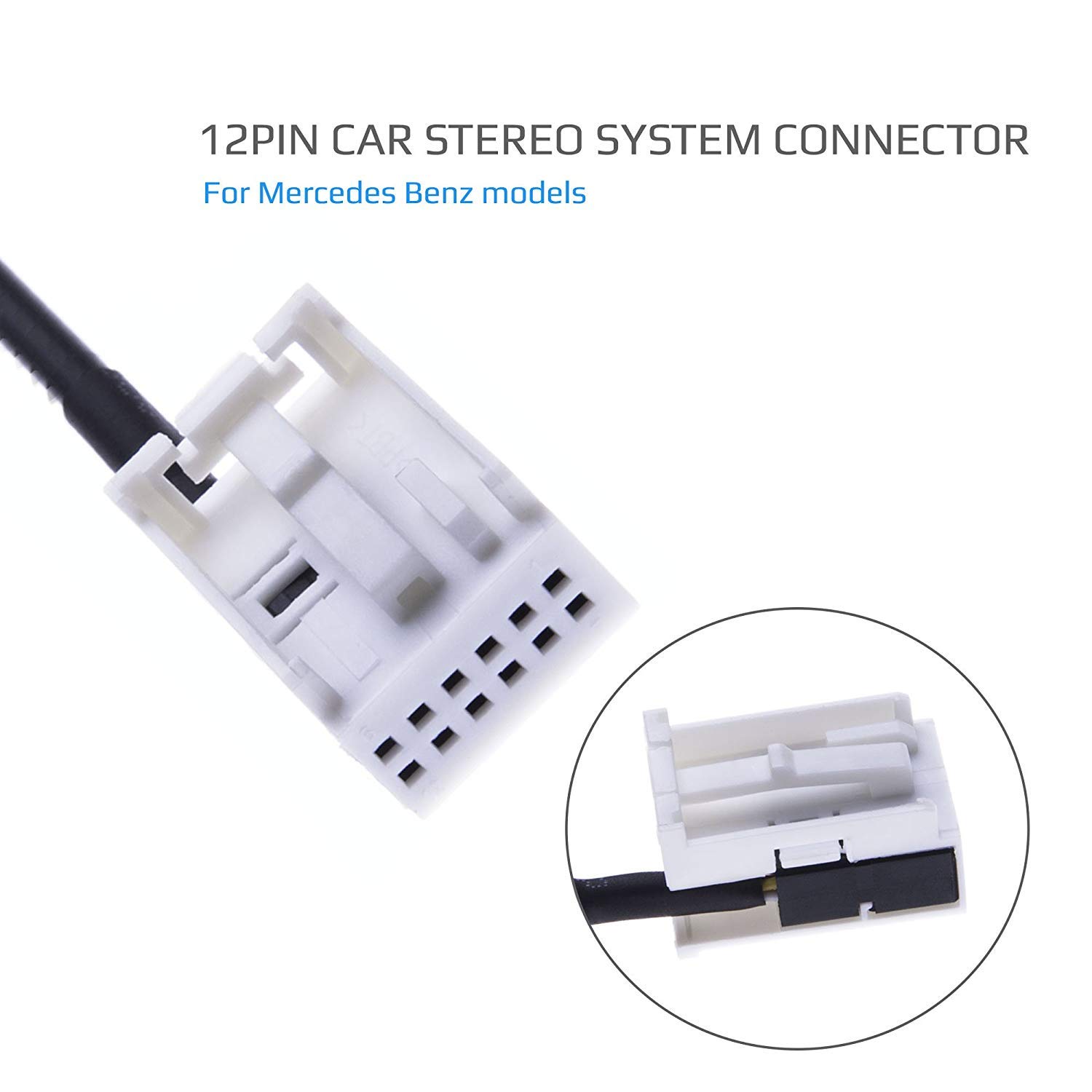 Keple 3.5mm Aux Cable for Mercedes Radio Audio - Compatible with 20 APS, 30 APS, 50 APS, Comand APS NTG2, AC289 | 5ft Car Audio Line-in Adapter | Perfect for Music Streaming & Hands-Free Calling in Your Mercedes