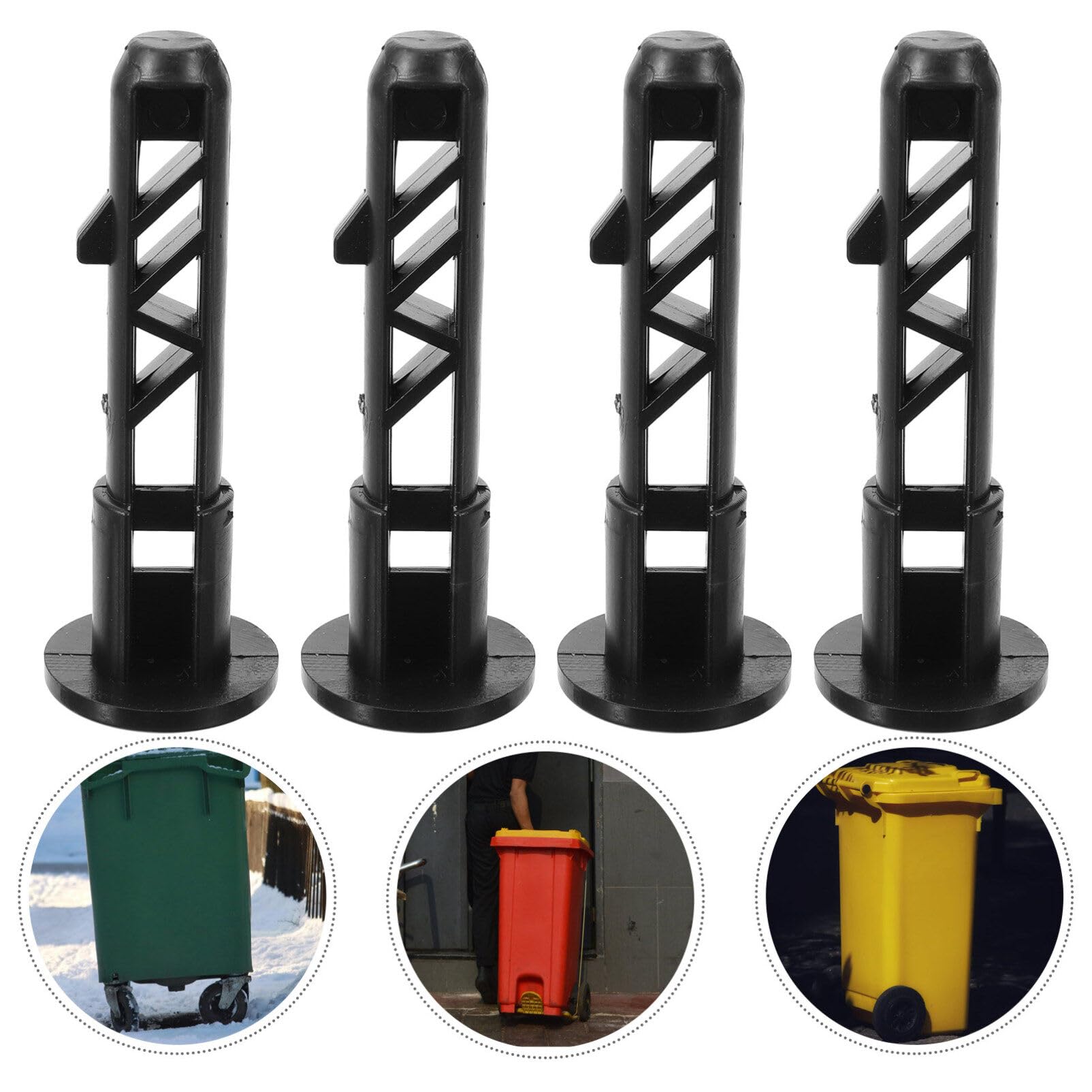 iplusmile 4Pcs Wheelie Bin Lid Hinge Pins - Heavy Duty Trash Can Lid Accessories, Replacement Connecting Pins for Outdoor Wheeled Garbage Bins - Perfect for Household & Commercial Use in Backyards, Parks, and Waste Management Areas