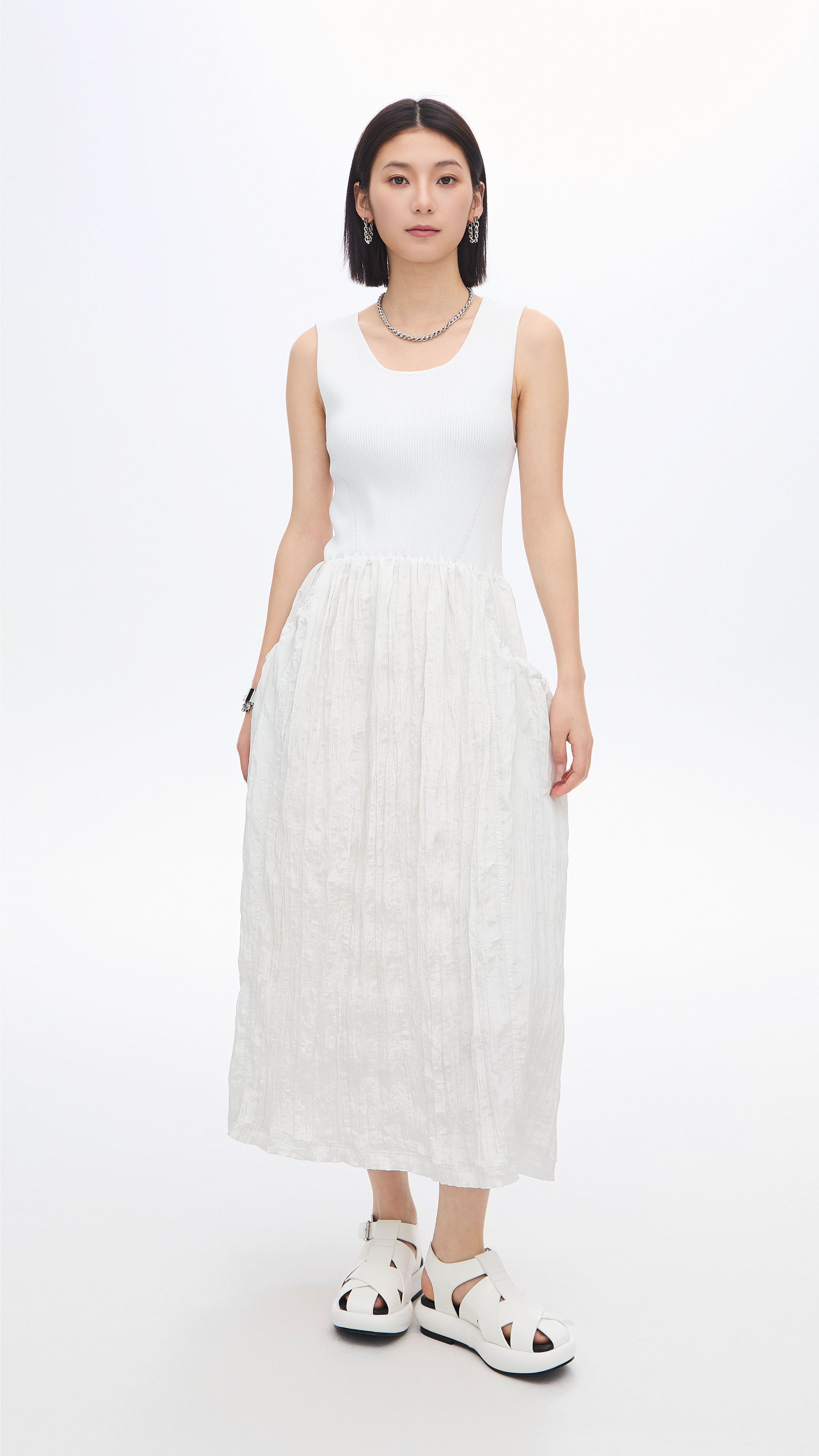 Stylish Nylon Patch Knit Dress for Women - Trendy Casual & Party Wear - Perfect for Office, Date Night & Special Occasions