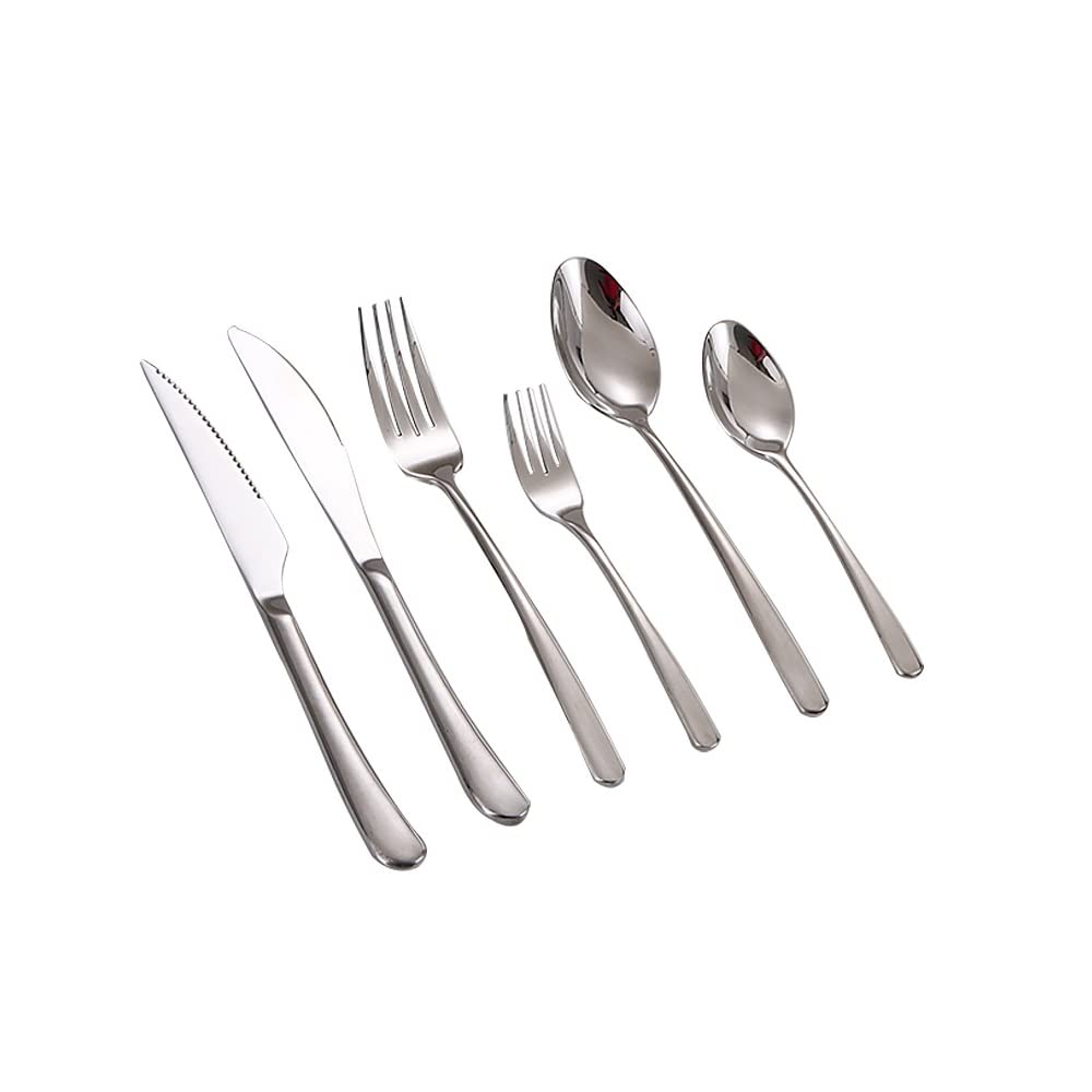 60-Piece Stainless Steel Flatware Set - 304 Mirror Polished Silverware for 10 Place Settings (Knives, Spoons, Forks) - Dishwasher Safe Cutlery Set for Wedding, Party, Restaurant & Everyday Dining - Elegant Tableware for Modern Home & Entertaining