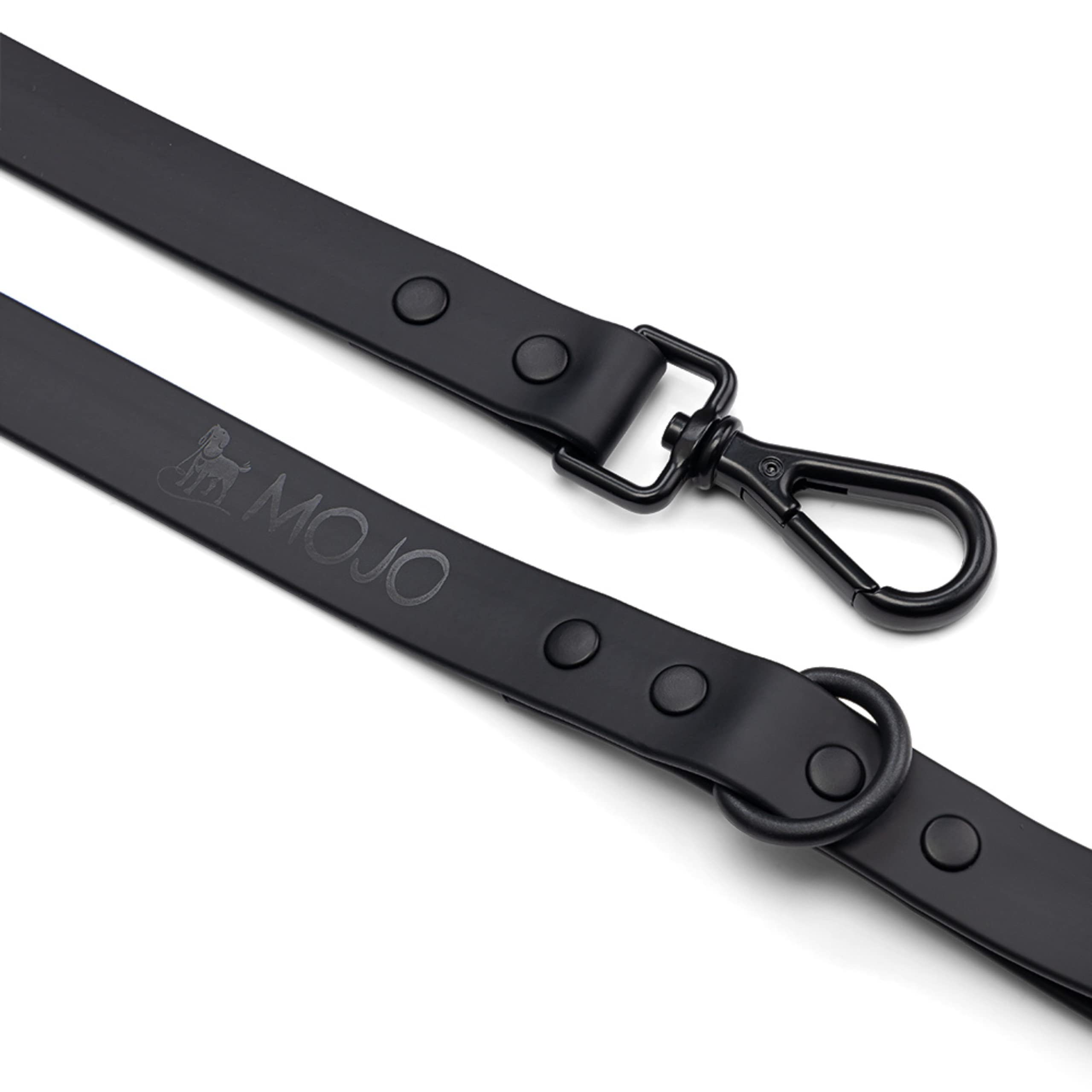 Mojo Pet Supply Hydro Waterproof Dog Leash - Heavy Duty 4FT Reflective Dog Lead for Walking, Running & Swimming | Odor-Free & Easy to Clean | Perfect for Rainy Days & Outdoor Adventures (Black)