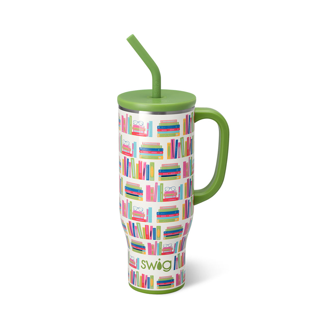30oz Book Club Mega Mug - Large Insulated Coffee Cup for Book Lovers - Perfect for Reading, Gifts & Hot Drinks at Home or Office