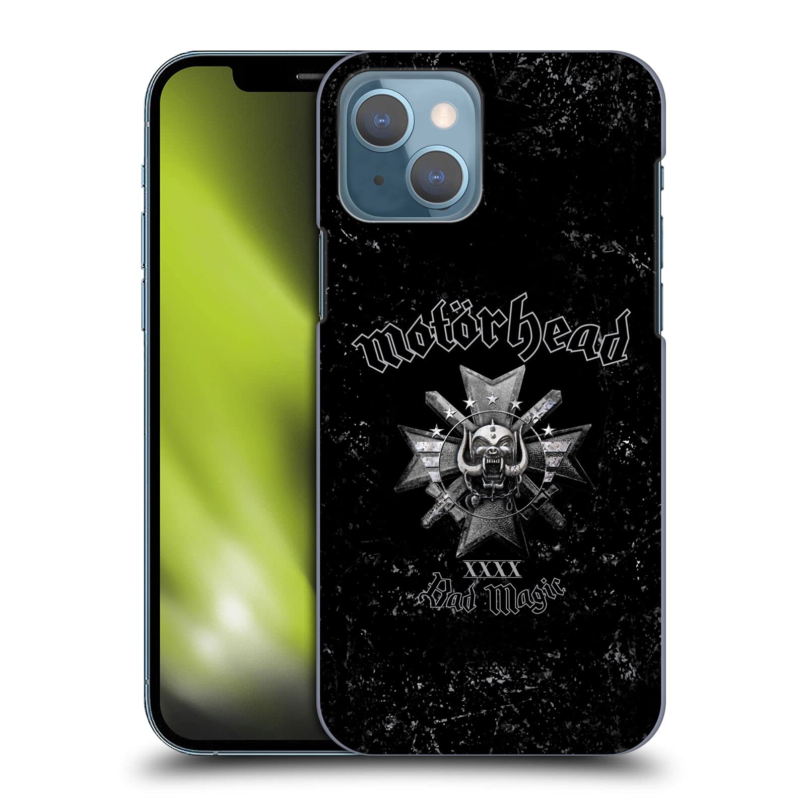 Officially Licensed Motorhead Bad Magic Album Cover Hard Case for Apple iPhone 13 - Durable Protective Phone Cover with Unique Rock Design | Perfect for Music Lovers & Concert Goers
