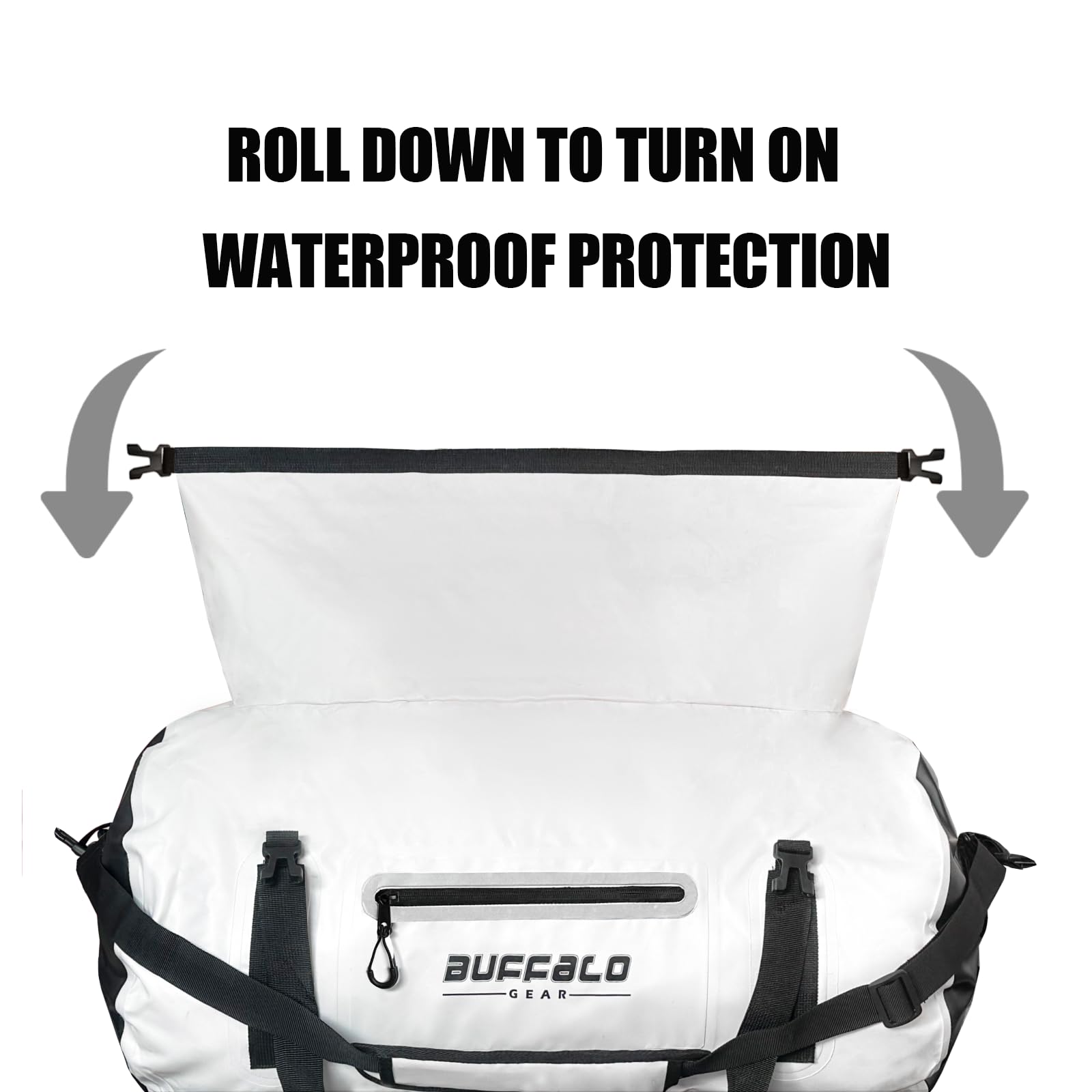 Buffalo Gear Waterproof Duffle Bag 40L 60L 80L - Heavy Duty Roll-top Dry Bag for Travel, Kayaking, Rafting, Boating, Fishing & Camping - Ideal for Outdoor Adventures and Water Sports