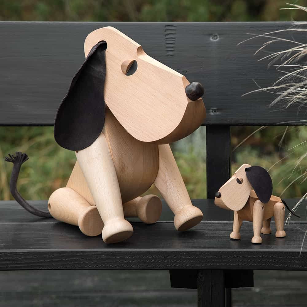 Premium Hans Bølling Dog Chew Toy - Natural Beech Wood Oscar Design for All Breeds | Durable Pet Teething & Exercise Toy for Puppies & Adult Dogs