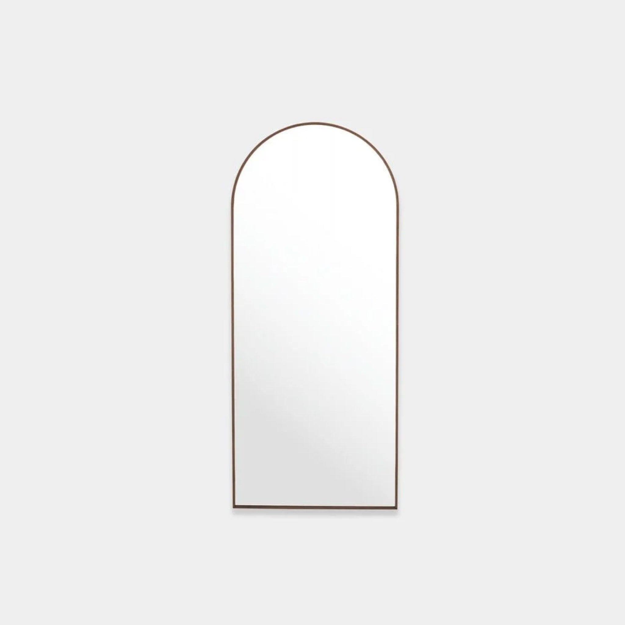 MIDDLE OF NOWHERE Simple Arch Mirror - Walnut Finish 65x152cm - Perfect for Bedroom, Living Room & Entryway Decor