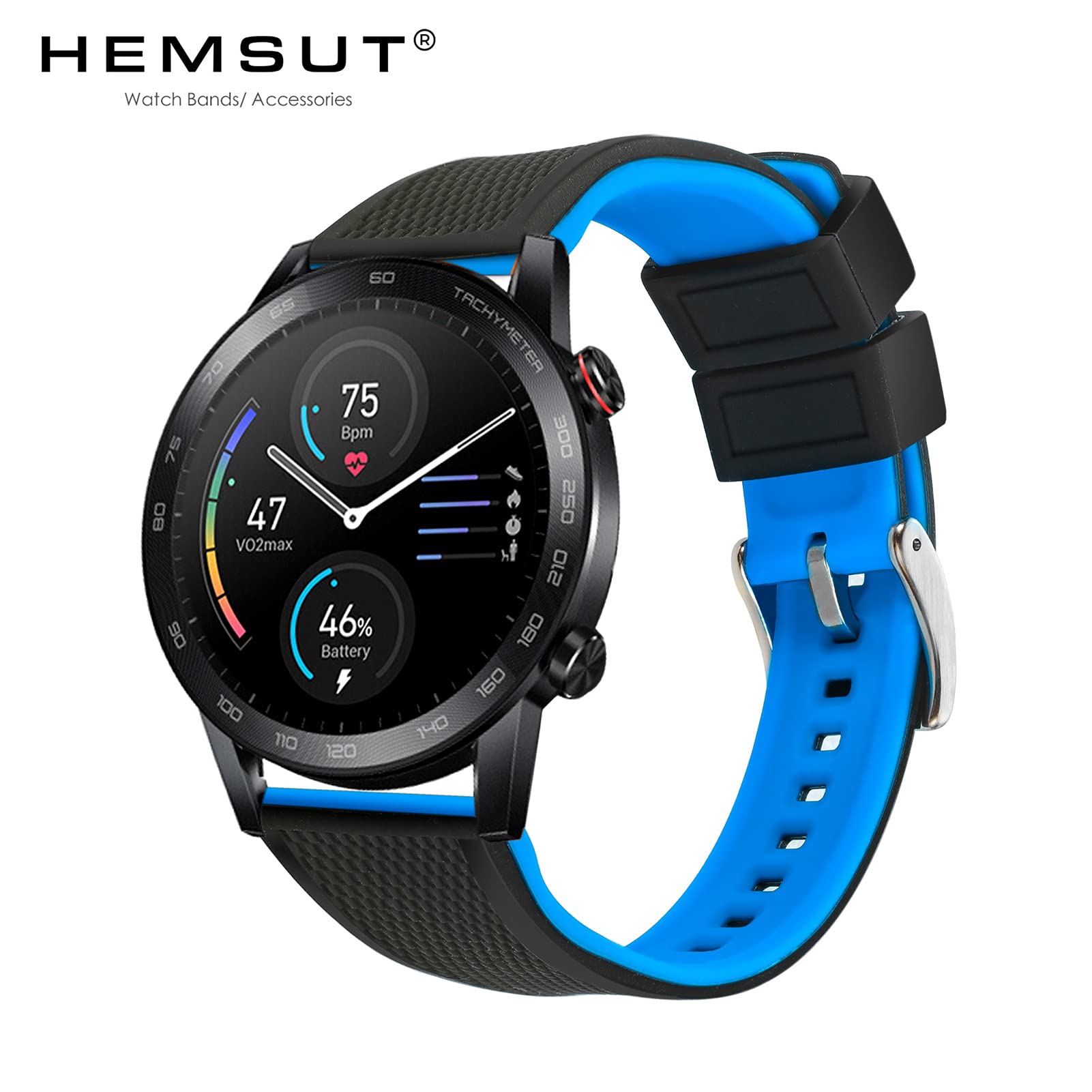 Hemsut Silicone Watch Bands - 18mm 20mm 22mm Quick Release Rubber Watch Strap for Men & Women - Soft Durable Replacement Band - 10 Color Options - Perfect for Sports, Fitness & Everyday Wear
