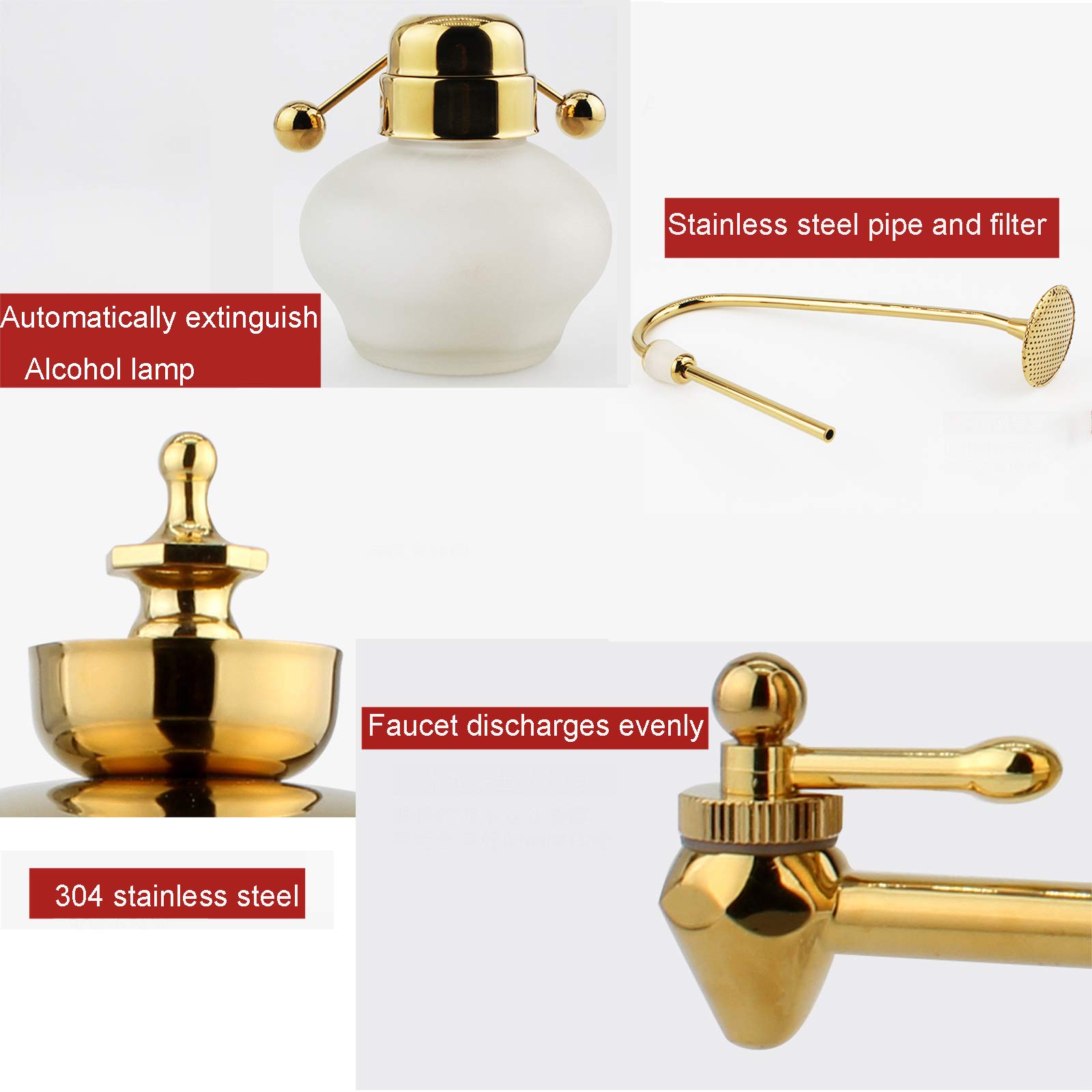 Premium Double Column Balance Syphon Coffee Maker - Elegant Retro Design with Permanent Filter & Water Retainer - Easy to Clean - Perfect for Home Baristas & Coffee Enthusiasts - Ideal for Specialty Coffee Brewing & Entertaining Guests