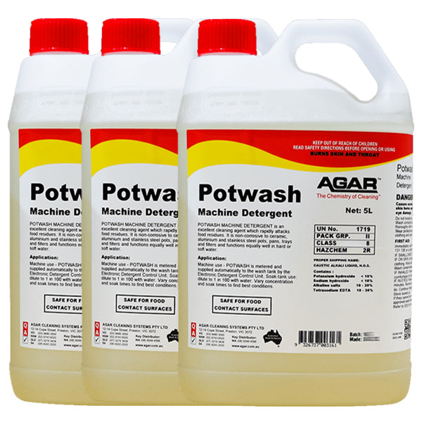 Eco-Friendly Agar Potwash Machine Dishwashing Detergent - Powerful Stain Remover for Commercial Kitchens & Restaurants | Ideal for Pots, Pans & Heavy-Duty Utensils