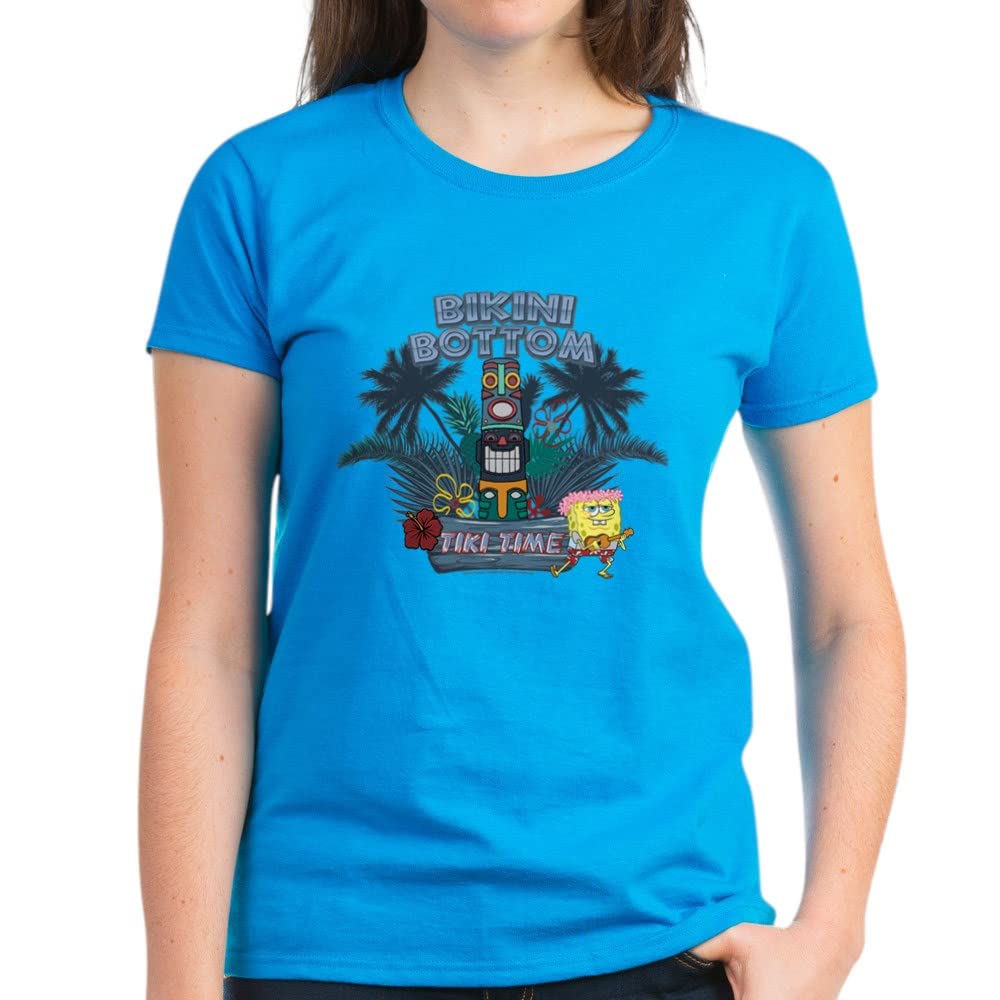 Spongebob Squarepants Tiki T-Shirt - 100% Cotton Graphic Tee for Men & Women - Casual Wear, Cosplay, and Beach Outfits
