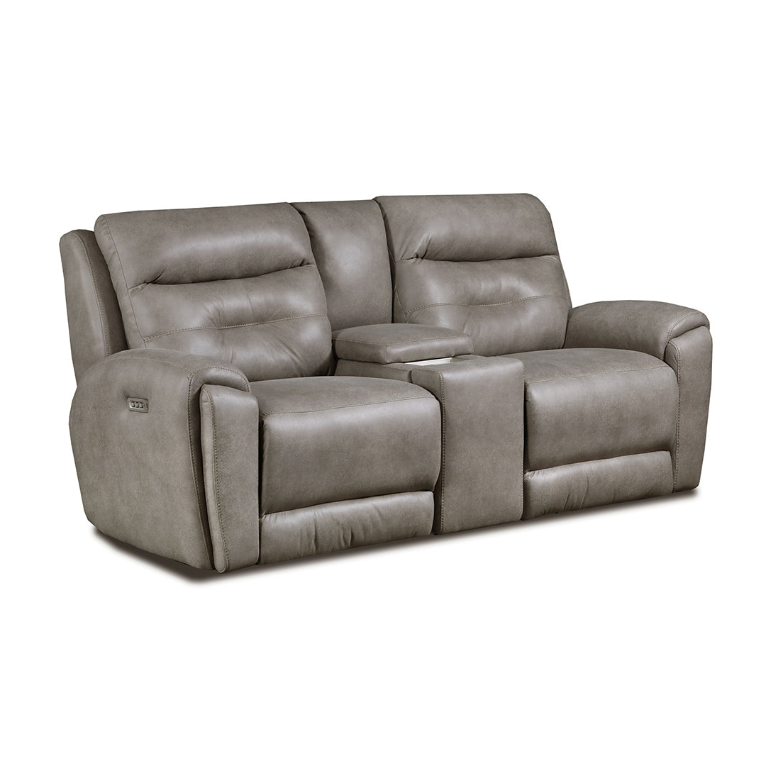 Point Break Triple Power Console Loveseat - Reclining Sofa with USB Charging & Cup Holders for Living Room, Home Theater, and Game Room Relaxation