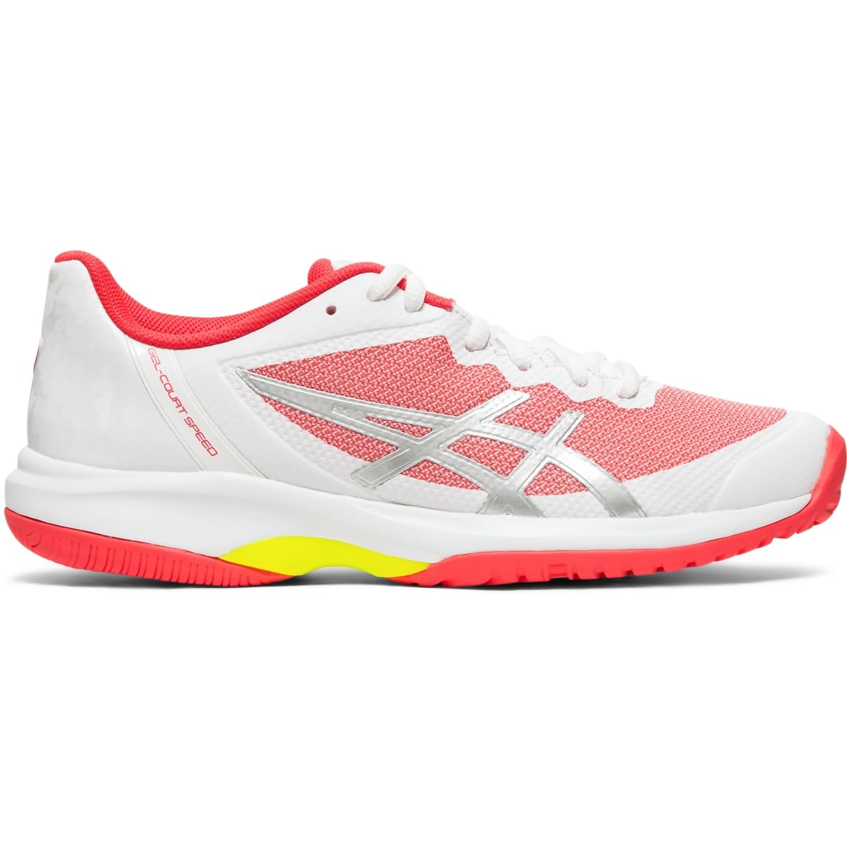 ASICS Women's Gel-Court Speed Tennis Shoes - White/Laser Pink | Size 5 | Lightweight & Supportive for Competitive Play | Perfect for Tennis Matches, Training & Court Sports