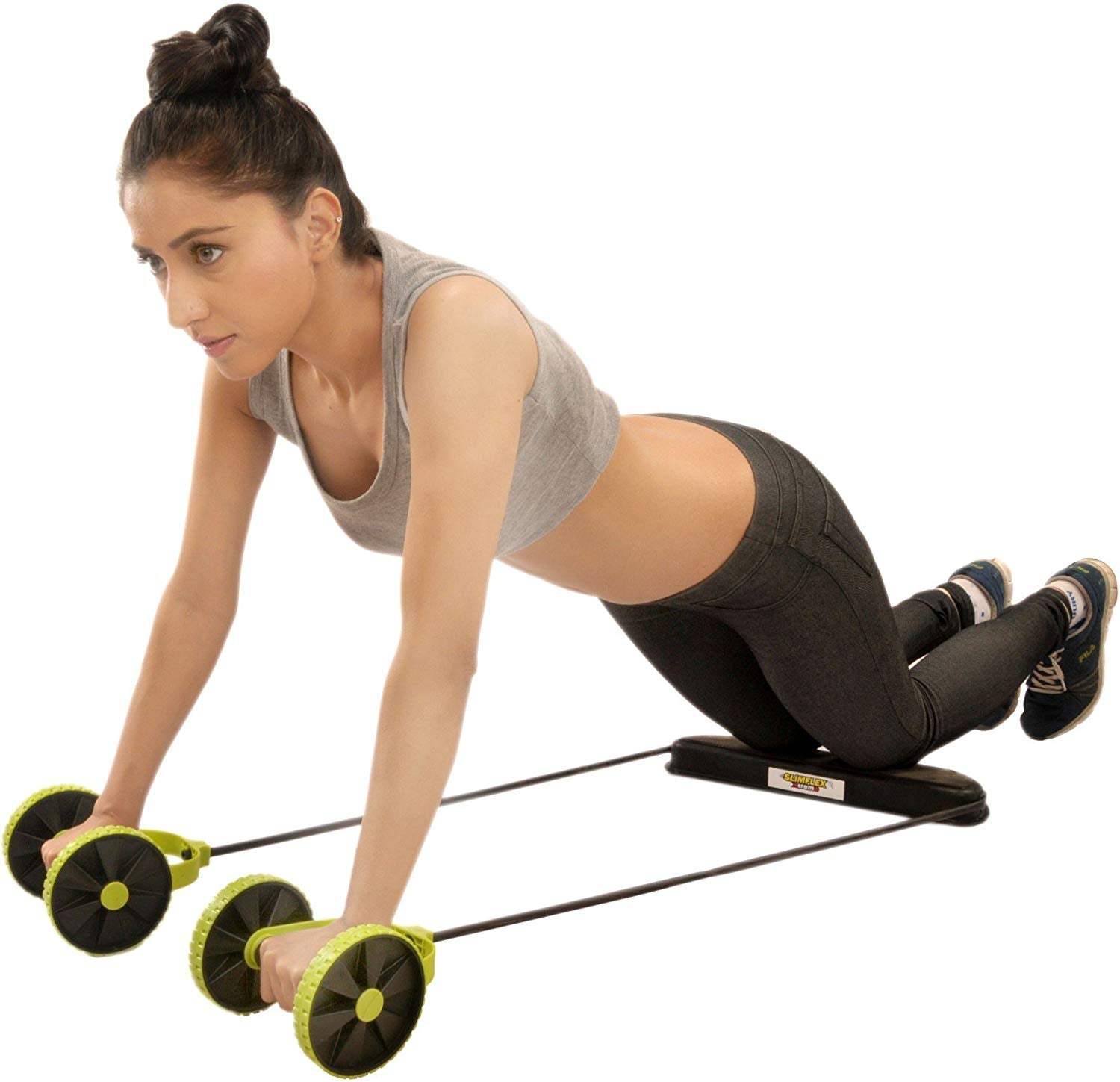 Roll n Flex Abdominal & Full Body Workout Trainer - Portable Home Gym Equipment for Core Strength Training | Perfect for Home, Office & Travel Fitness Routines
