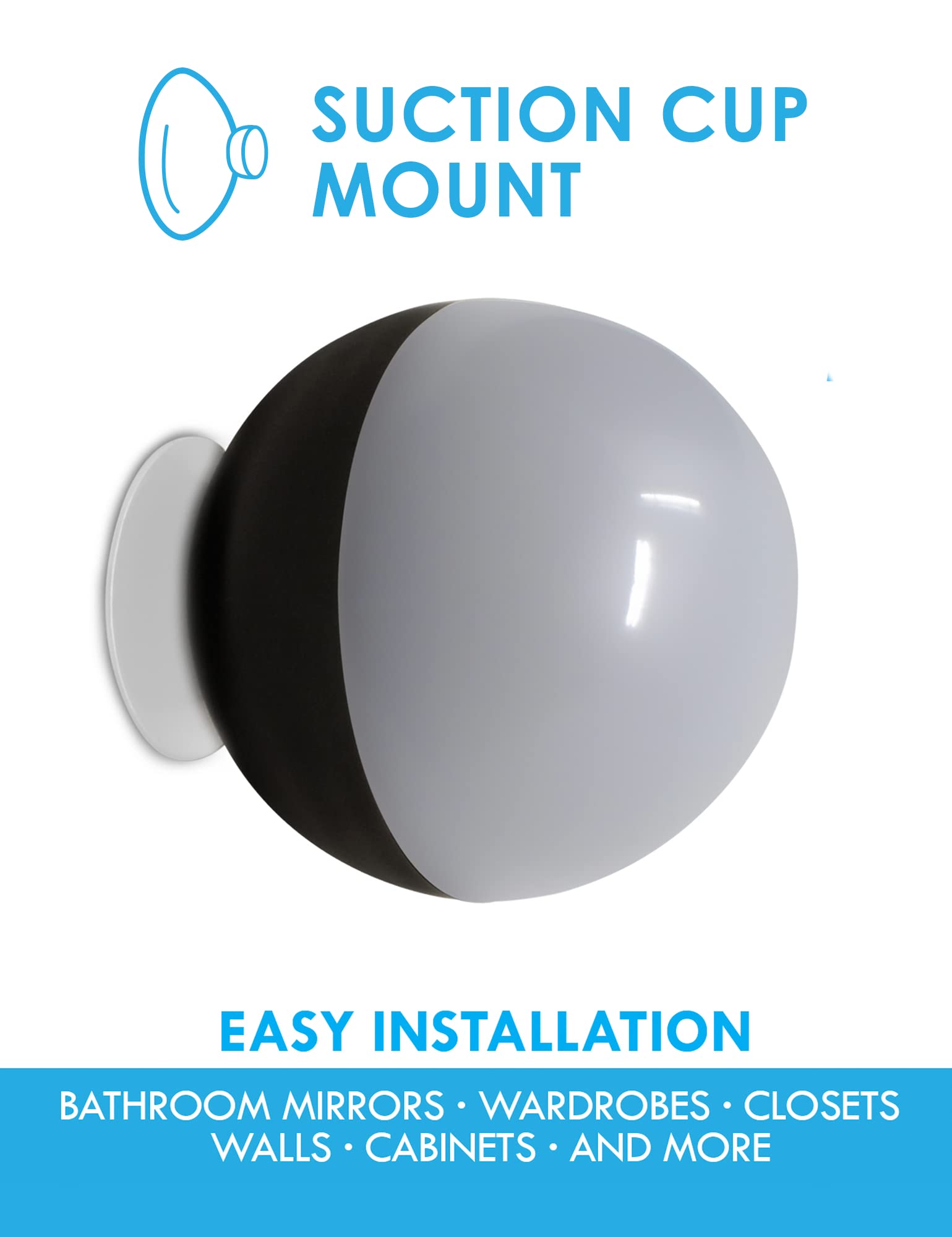 Bright Basics Ultra Bright LED Vanity Light - Portable Wireless Ball Lamp Mirror Lights for Makeup, Selfies & Travel - Perfect for Home, Salon & On-the-Go Beauty