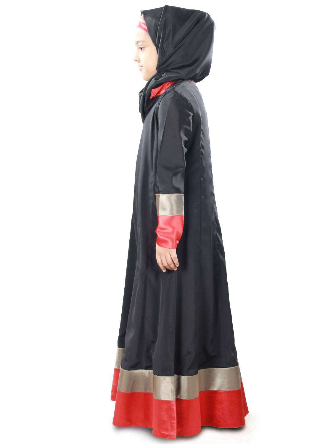 Aroob Girls Islamic Abaya Dress for Kids - Modest Muslim Prayer Outfit for School & Special Occasions
