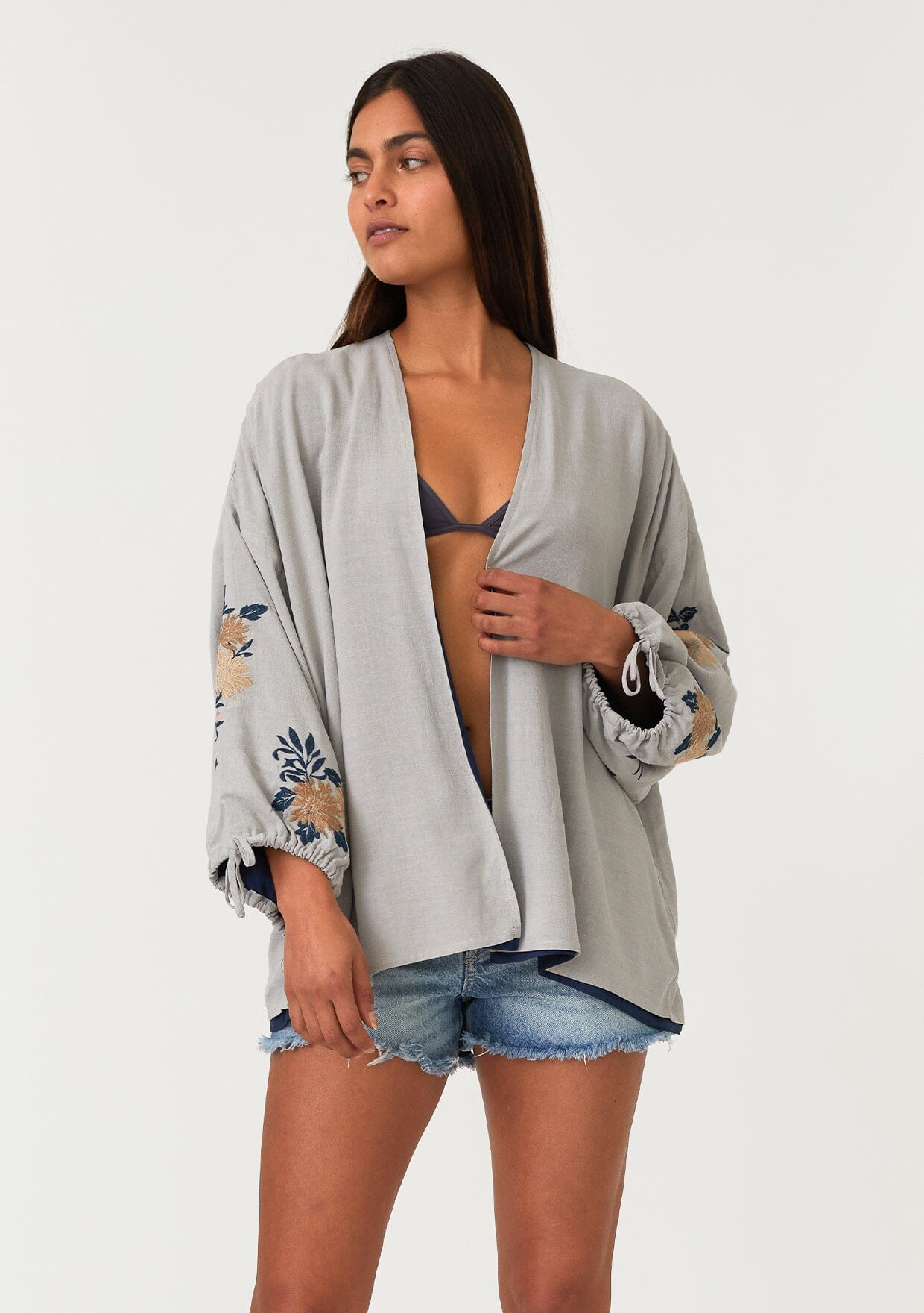 Carmel Kimono Top for Women - Lightweight Floral Printed Cover Up Blouse - Perfect for Beach, Vacation & Summer Outfits