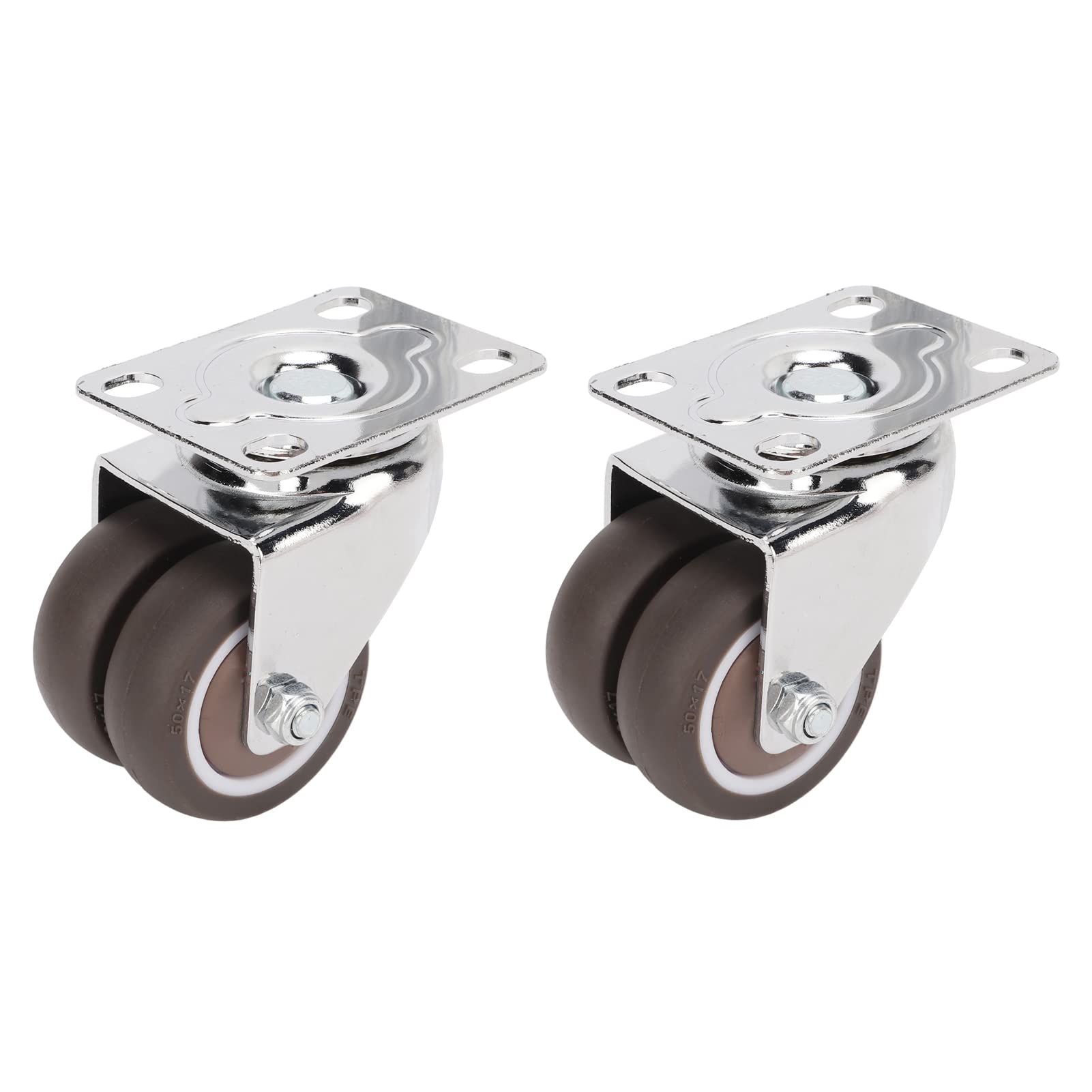 Heavy Duty TPR Soft Rubber Casters with Shock Absorption - Smooth Rolling Wheels for Small Cabinets, Machines, and Furniture | Ideal for Office, Home, and Workshop Use