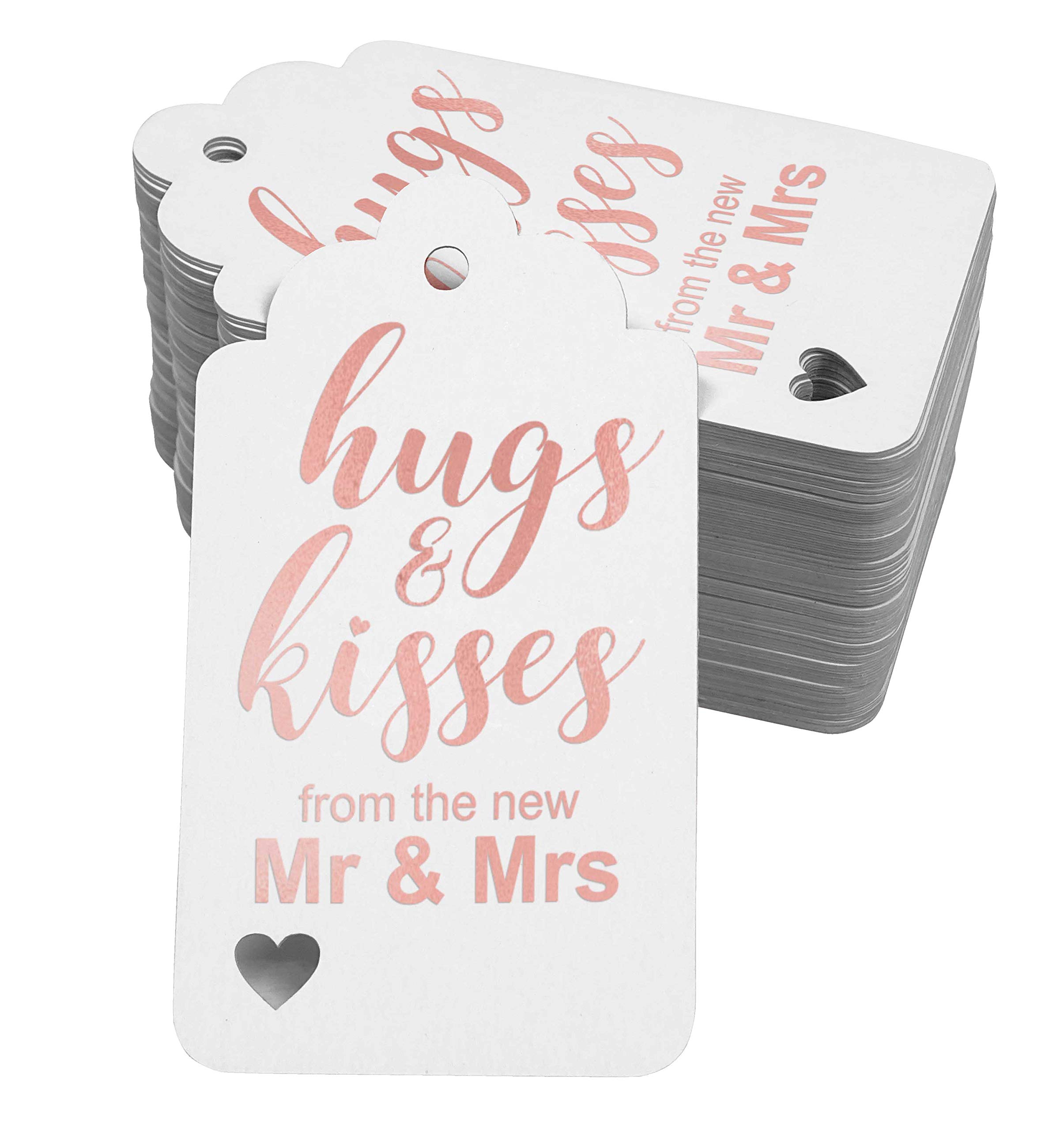 Premium Rose Gold Foil Wedding Favor Tags - Elegant 