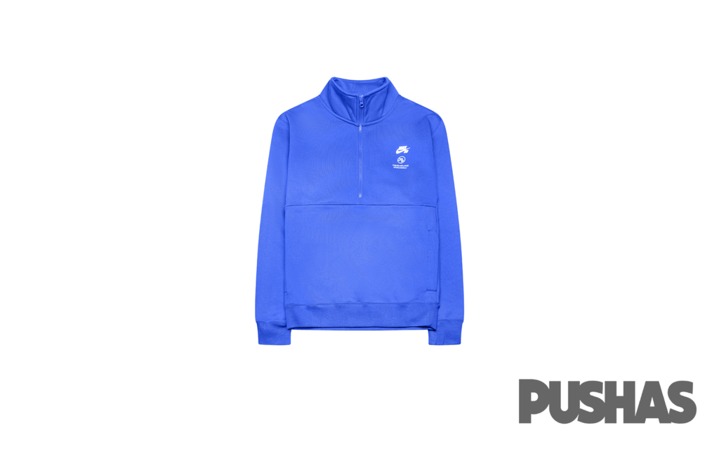 1/2 Zip Fleece Skate Top by Fly Streetwear - Blue (2023) | Warm & Stylish Winter Layering for Skateboarding & Street Fashion