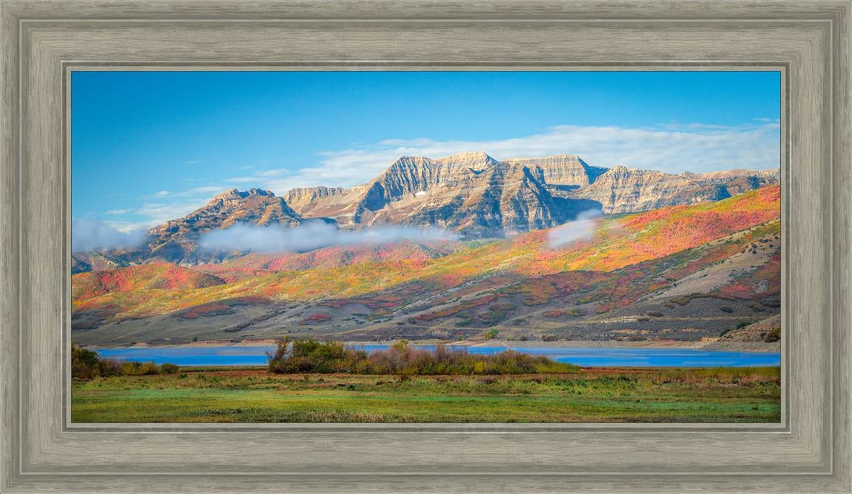 Autumn Splendor Over Timpanogos - Stunning Fall Landscape Photography Print for Home & Office Wall Decor | Perfect for Living Rooms, Bedrooms & Gifts