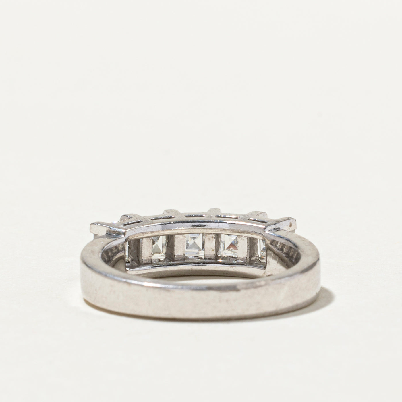 1.17ctw Five Stone Square Cut Diamond Ring - Size 4 | Elegant Wedding Band, Anniversary Gift & Engagement Ring for Women