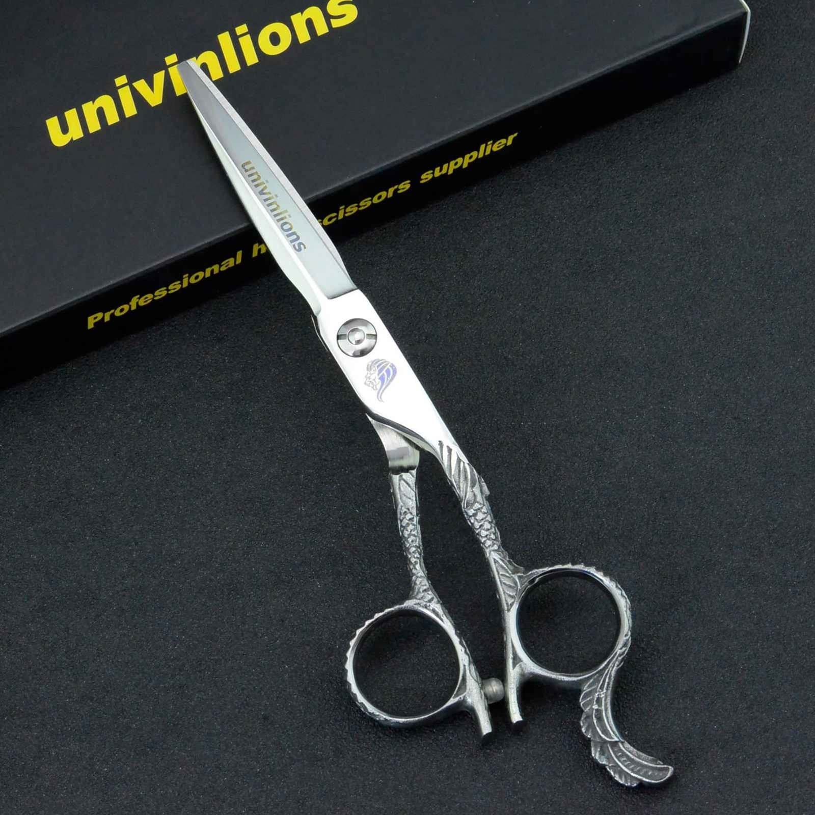 ATRIXU 6 Inch Professional Hair Cutting Scissors & Thinning Shears Set - Barber Scissors Kit with Comb & Clip for Hairdressing Salon, Stylists & Home Use (Cutting Scissors Size)
