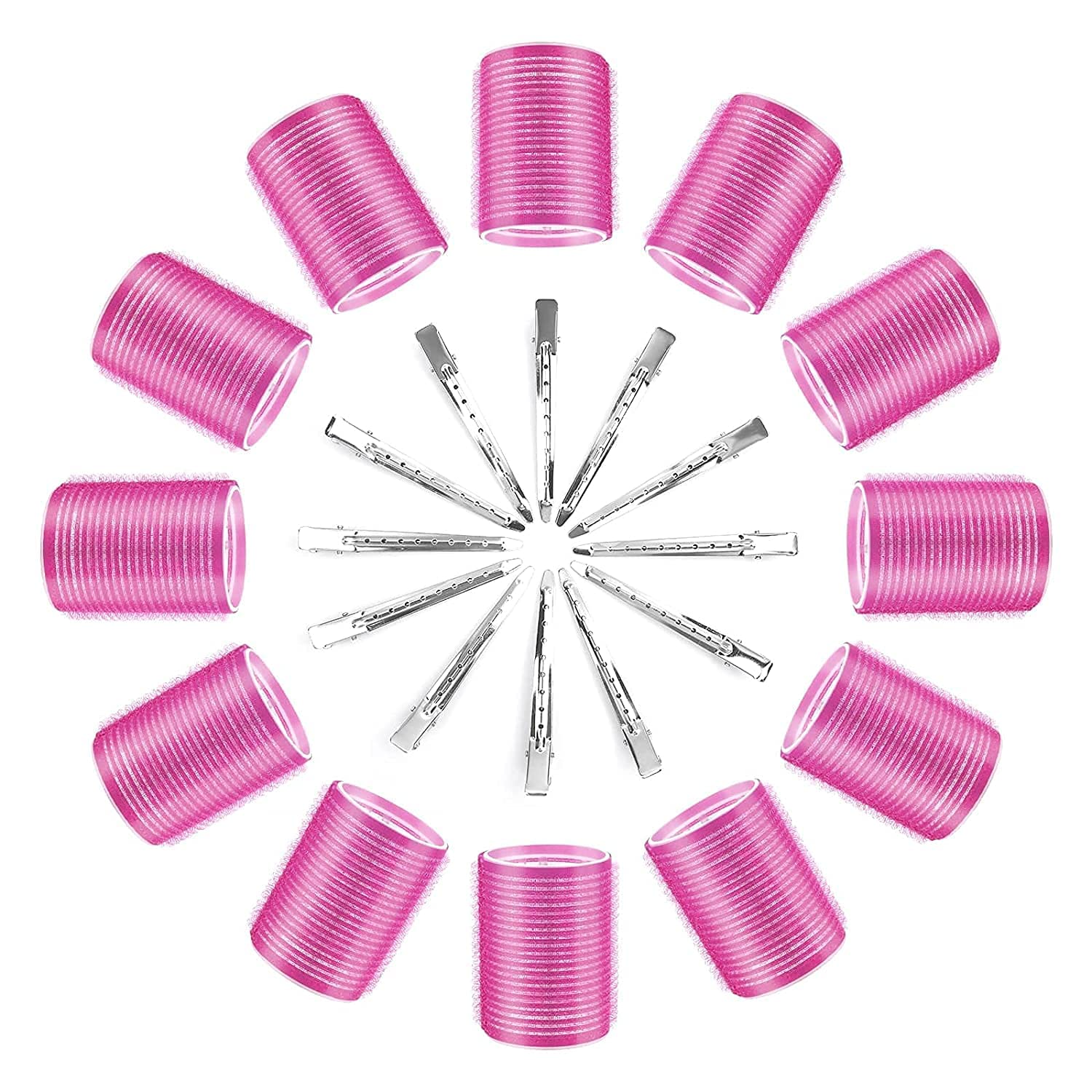 APOEM 6Pcs Jumbo Self-Grip Hair Rollers Set - Stainless Steel Curling Rods for Long & Thick Hair - Salon-Quality At-Home Styling (Perfect for Parties, Weddings & Daily Volume)