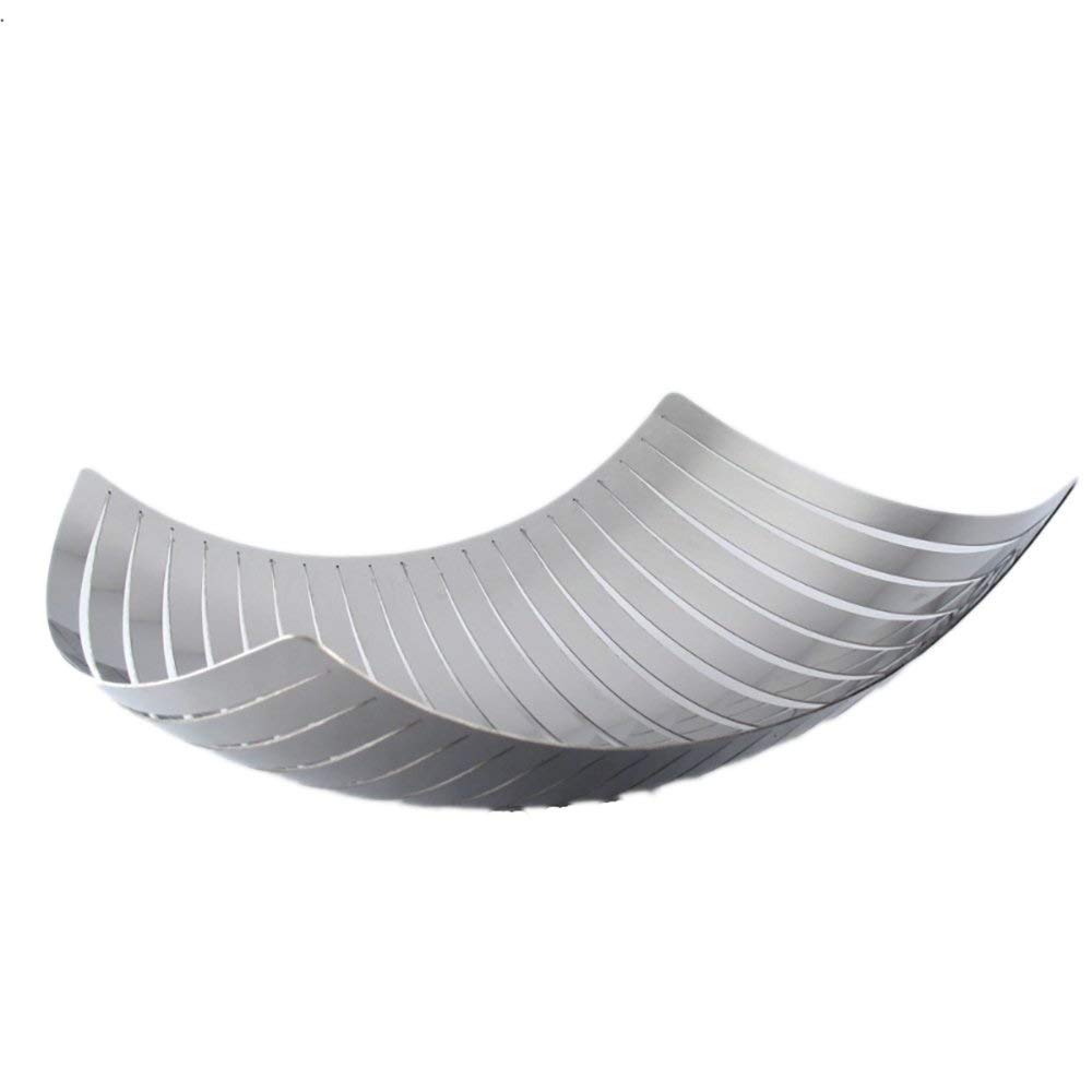Stainless Steel Fruit Basket with Banana Hanger - Large Kitchen Countertop Fruit Bowl for Fresh Fruits Storage | Perfect for Dining Table, Pantry, and Home Decor