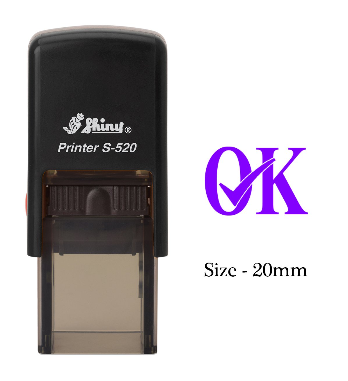 OK Print Self-Inking Stamp - Clear Plastic for Business & Office Use
