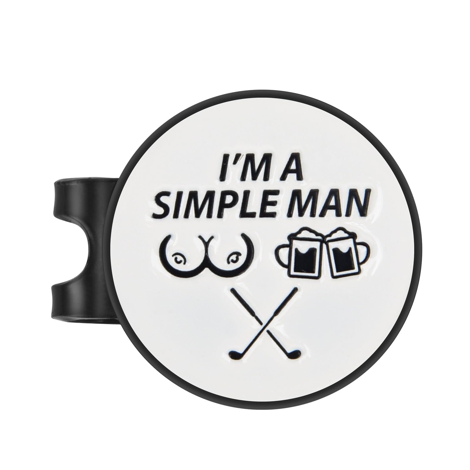 ZZHAO Magnetic Golf Ball Marker with Hat Clip - 25mm Funny Golf Accessories for Men | Perfect Golf Gifts & Tournament Essentials