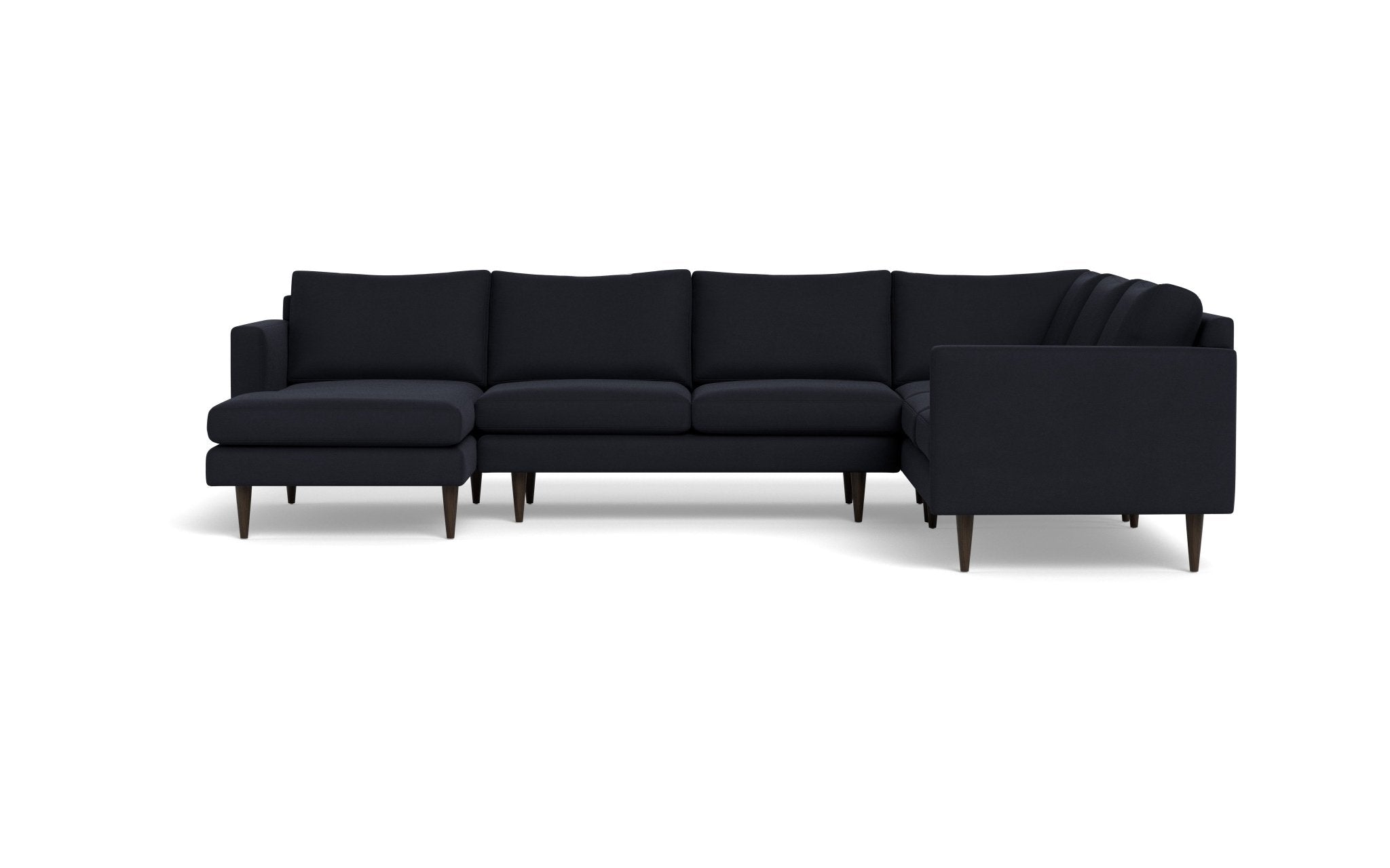 Wallace 131 Modern Untufted Corner Sectional Sofa with Left Chaise - Contemporary Living Room Furniture for Small Spaces & Apartments
