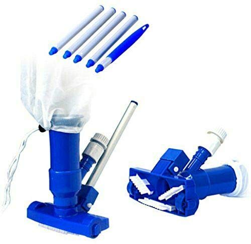 Mini Water Jet Vac Venturi Vacuum Cleaner for Swimming Pool, Spa & Pond - 4' Pole Included | Ideal for Cleaning Small Pools, Hot Tubs & Garden Ponds