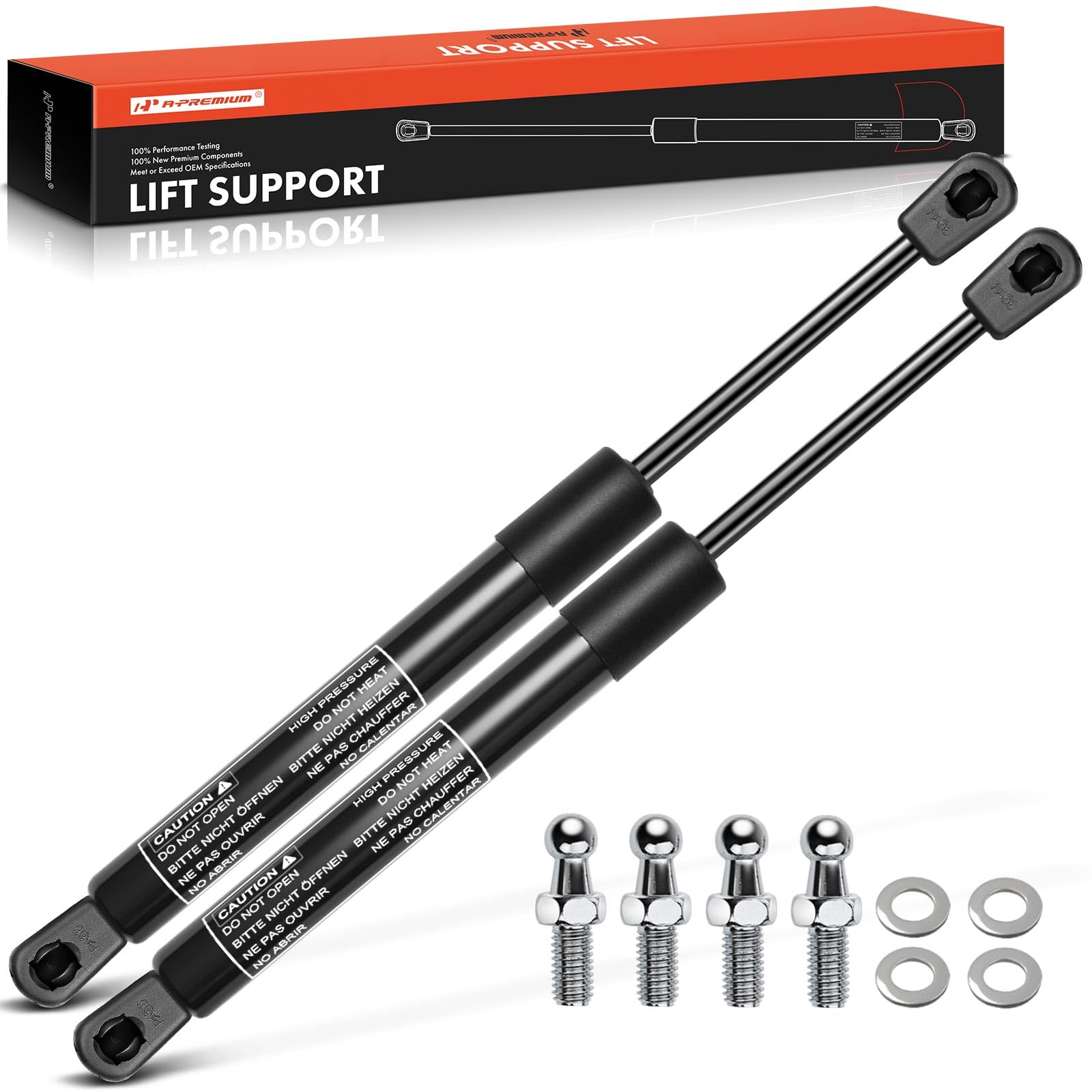 Premium 12.20 Inch 40lb Gas Spring Lift Supports - Heavy Duty Replacement Struts for Toolbox, Cabinets, Sliding Windows, Storage Beds, Bench Lids, Basement Doors & Boat Hatches (2-PC Set) - Perfect for Automotive, Marine, RV & Home Improvement Projects