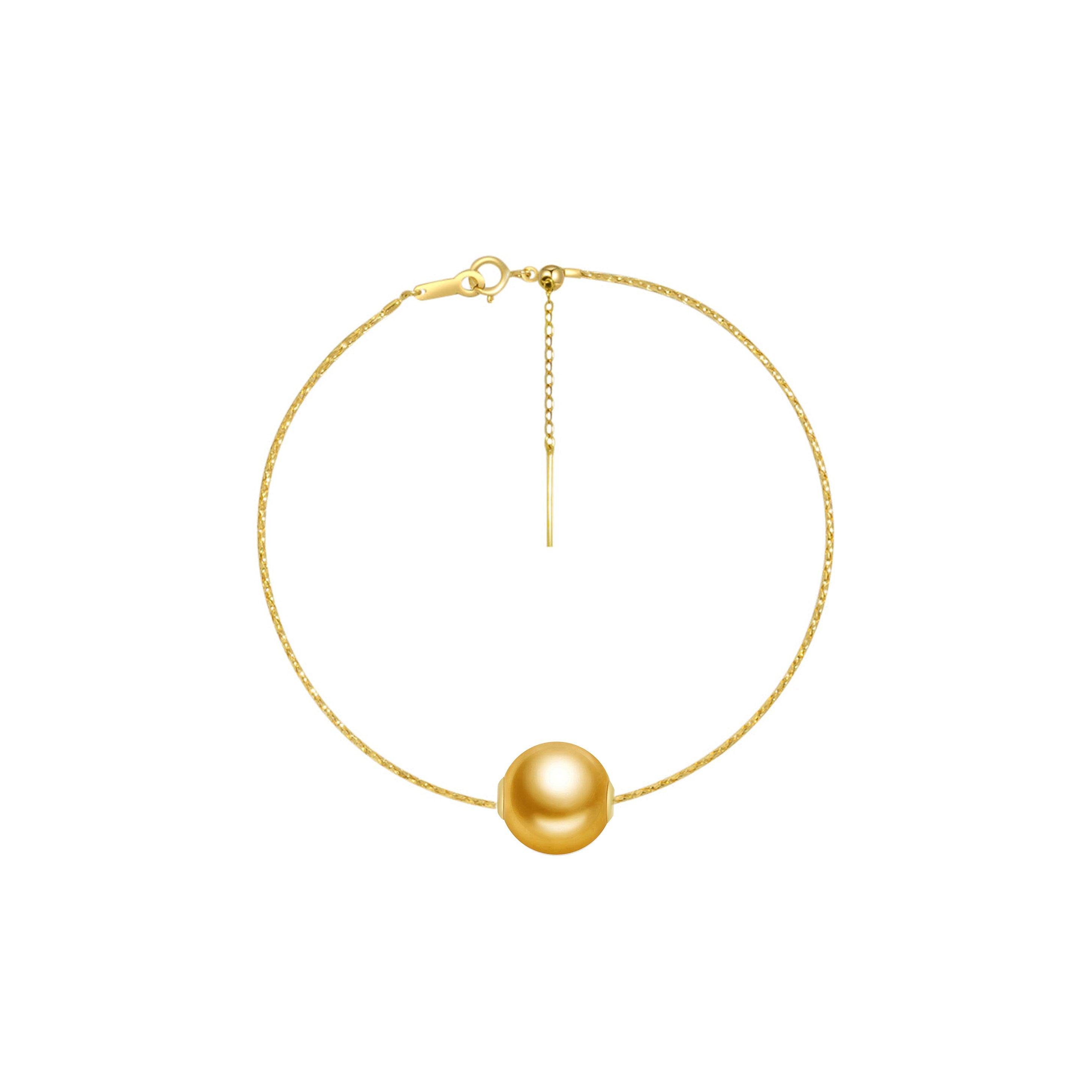 18K Gold Adjustable 8-9MM Pearl Bracelet KB00008 - Elegant Pearl Jewelry for Women, Perfect for Weddings, Parties & Special Occasions