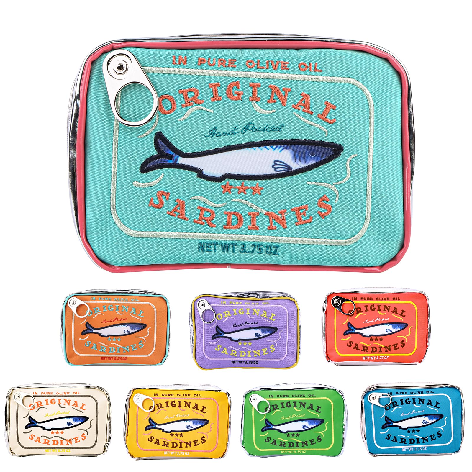Cute Aesthetic Canned Sardines Makeup Bag - Stylish Travel Toiletry Pouch for Women | Perfect for Travel, Gym & Daily Essentials Organization