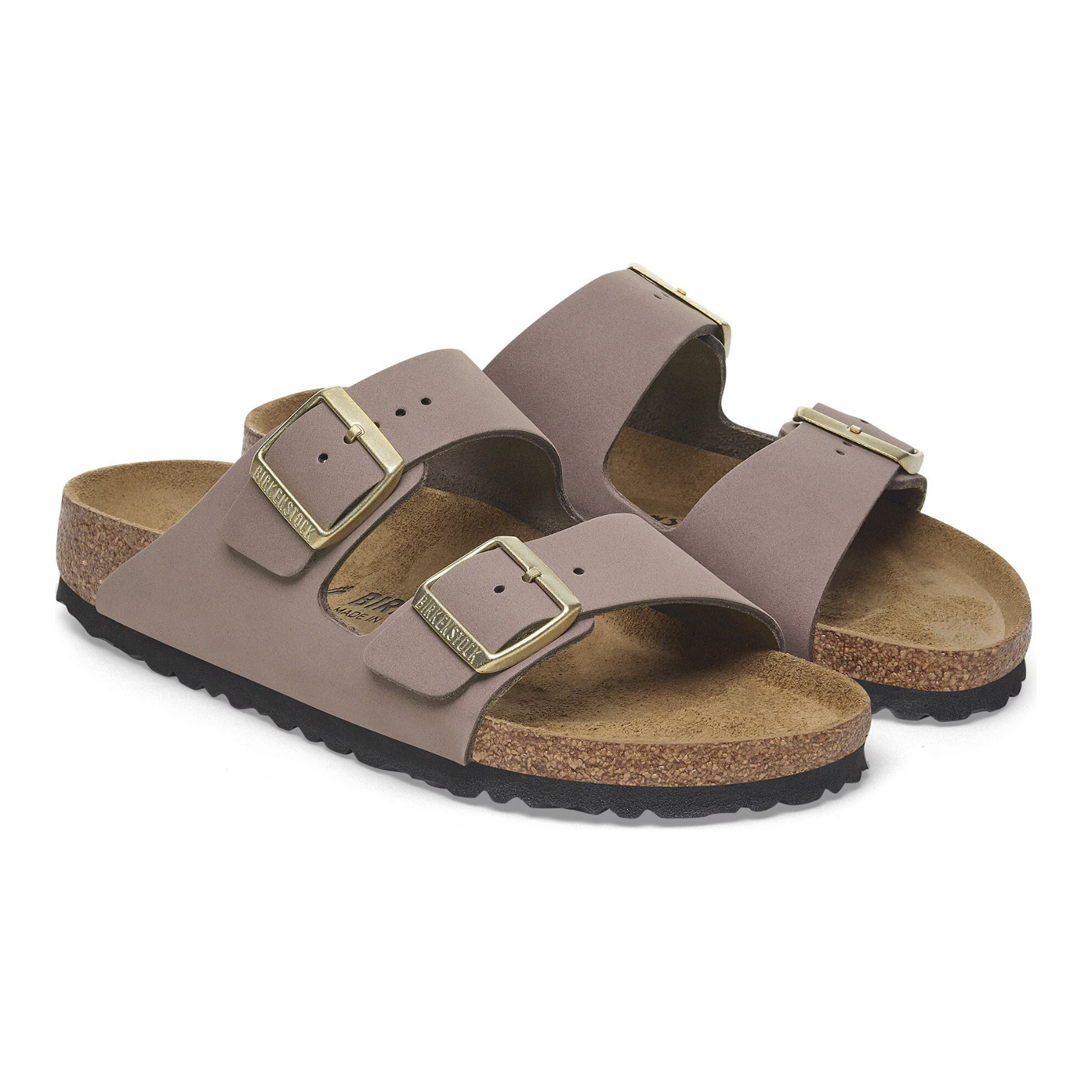 Birkenstock Women's Arizona Soft Footbed Sandals - Genuine Nubuck Leather - Comfortable & Supportive for Walking, Travel & Everyday Wear