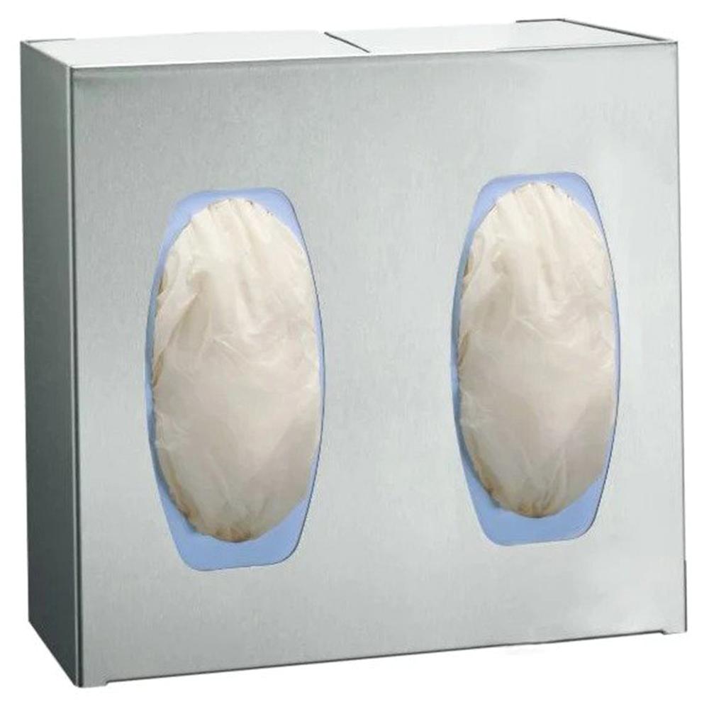 ASI 0501 2 Surgical Glove Dispenser - Surface Mounted Satin Finish - 2 Box Capacity - Perfect for Hospitals, Clinics & Medical Offices