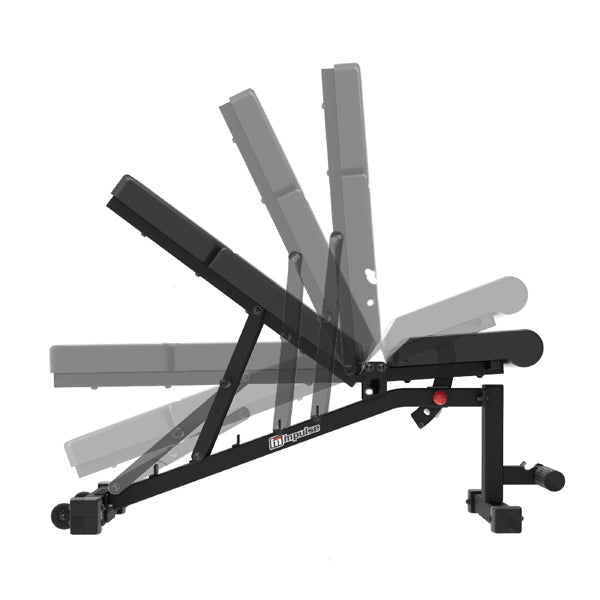 Adjustable FID Weight Bench for Home Gym - Heavy Duty Workout Bench for Strength Training, Flat Incline Decline Exercises - Perfect for Small Spaces & Full-Body Workouts