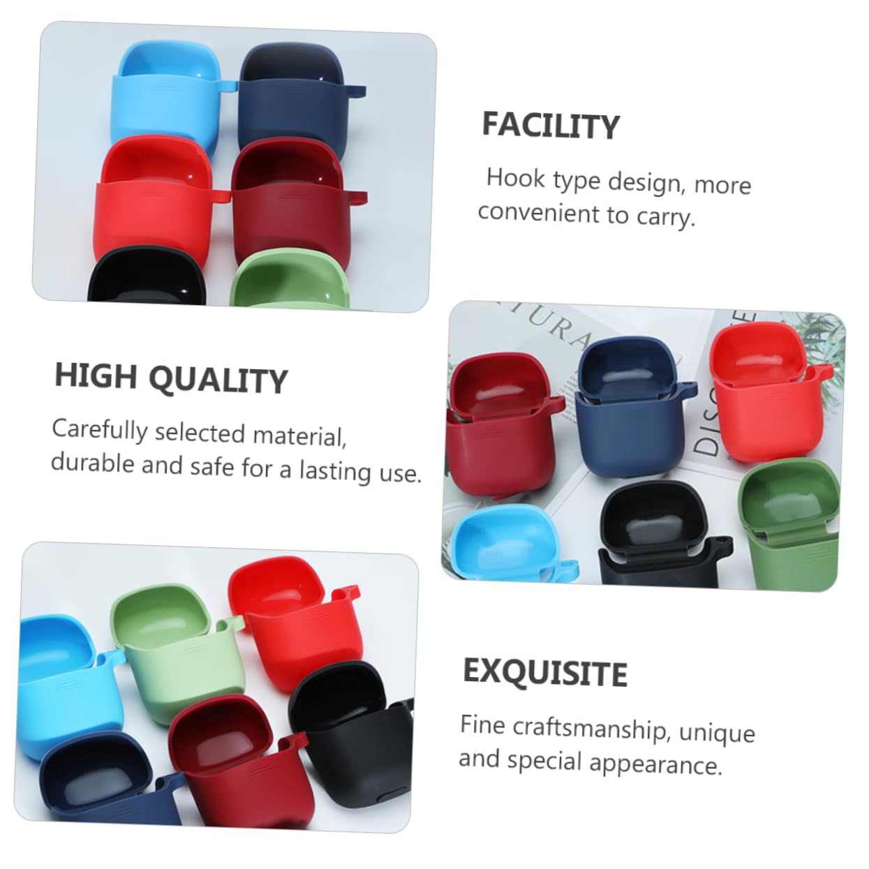 Angoily 3-Pack Durable Silicone Hard Case Cover for Tune220TWS Wireless Earbuds - Charging Port Protection | Perfect for Gym, Running, Travel & Daily Use
