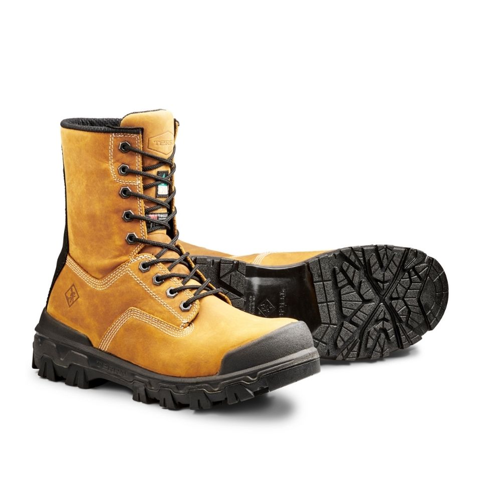 Terra Sentry 2020 Men's 8 Composite Toe Work Boots - Safety Shoes with Bumper Toe TR0A4NQ9FWE, Brown - Ideal for Construction, Warehouse & Industrial Work
