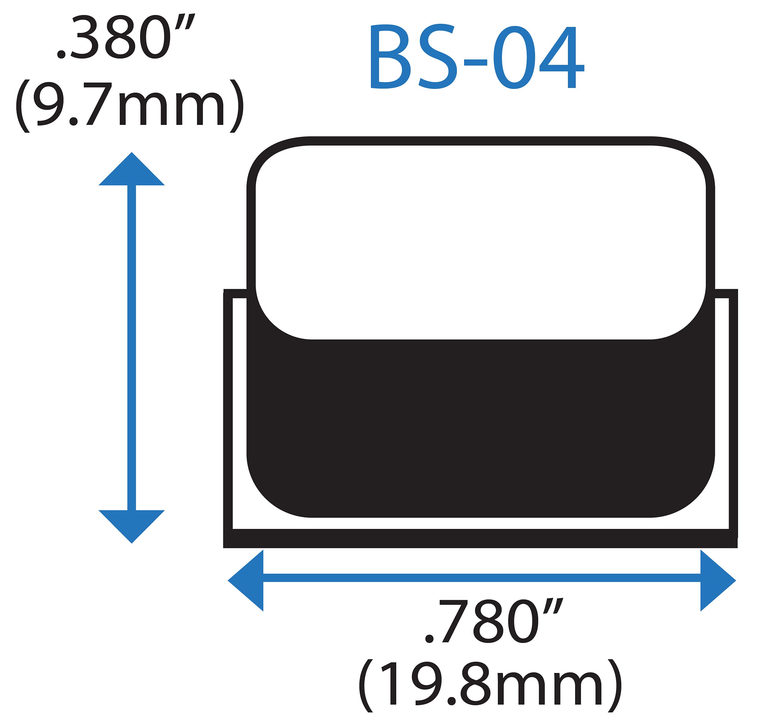 Self-Adhesive Clear Square Rubber Bumper Pads 19.8mm x 9.7mm (0.78