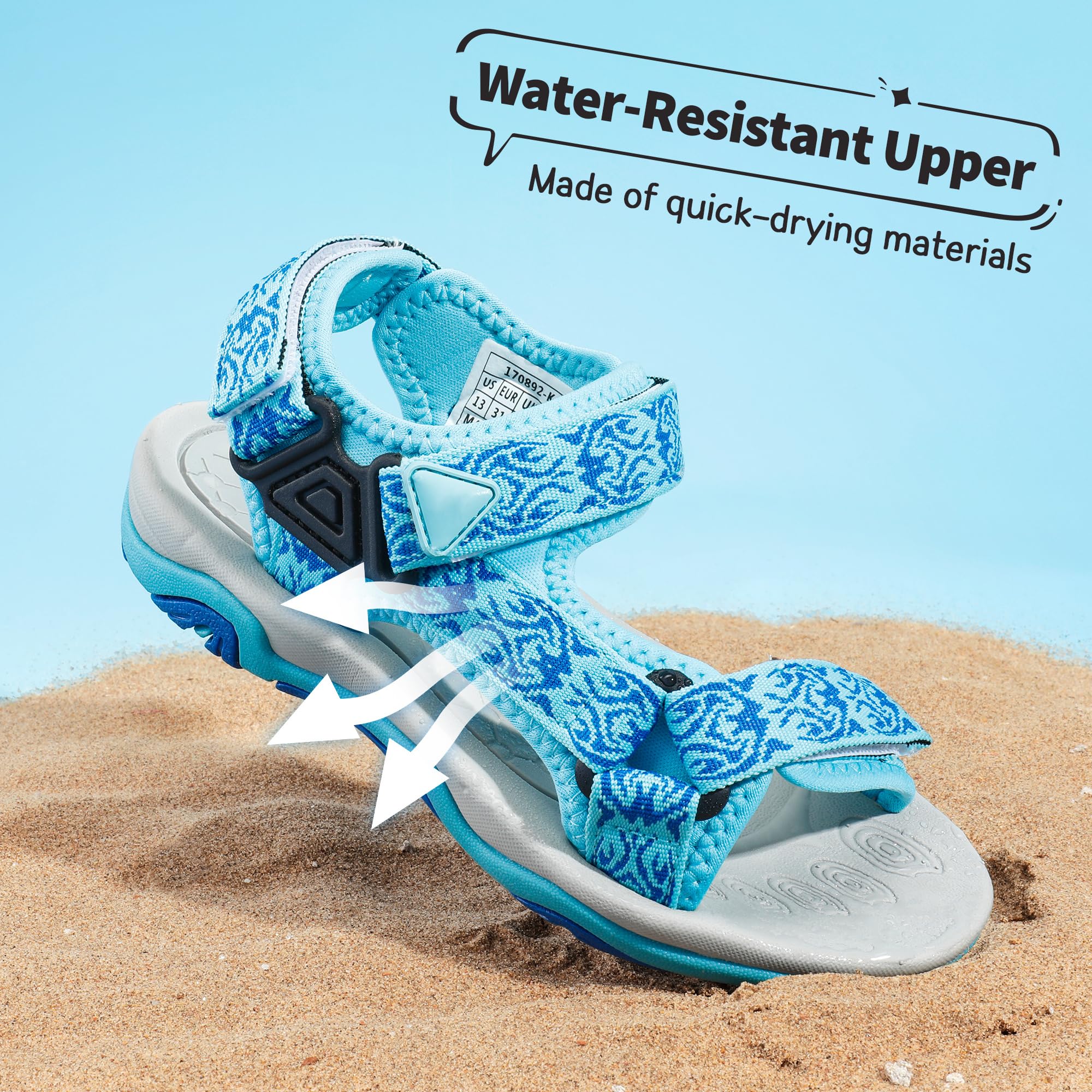 **DREAM PAIRS Kids Lightweight Adjustable Strap Sandals for Boys & Girls – Breathable Summer Beach Shoes for Toddler, Little Kid & Big Kid – Perfect for Outdoor Play, Pool & Vacation**